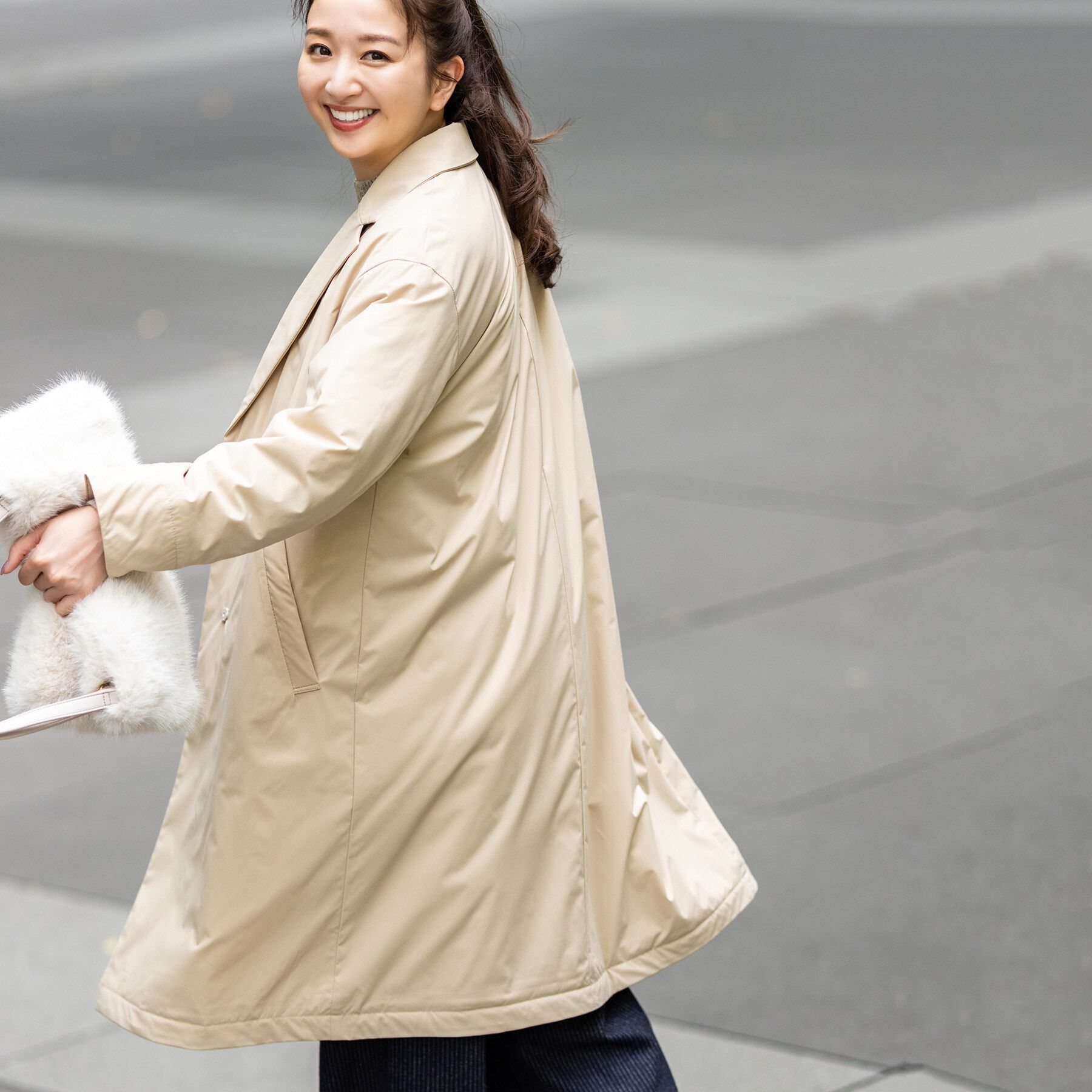 INDIVI「【超軽量／蓄熱】ライトパフチェスターコート」|ダウン|