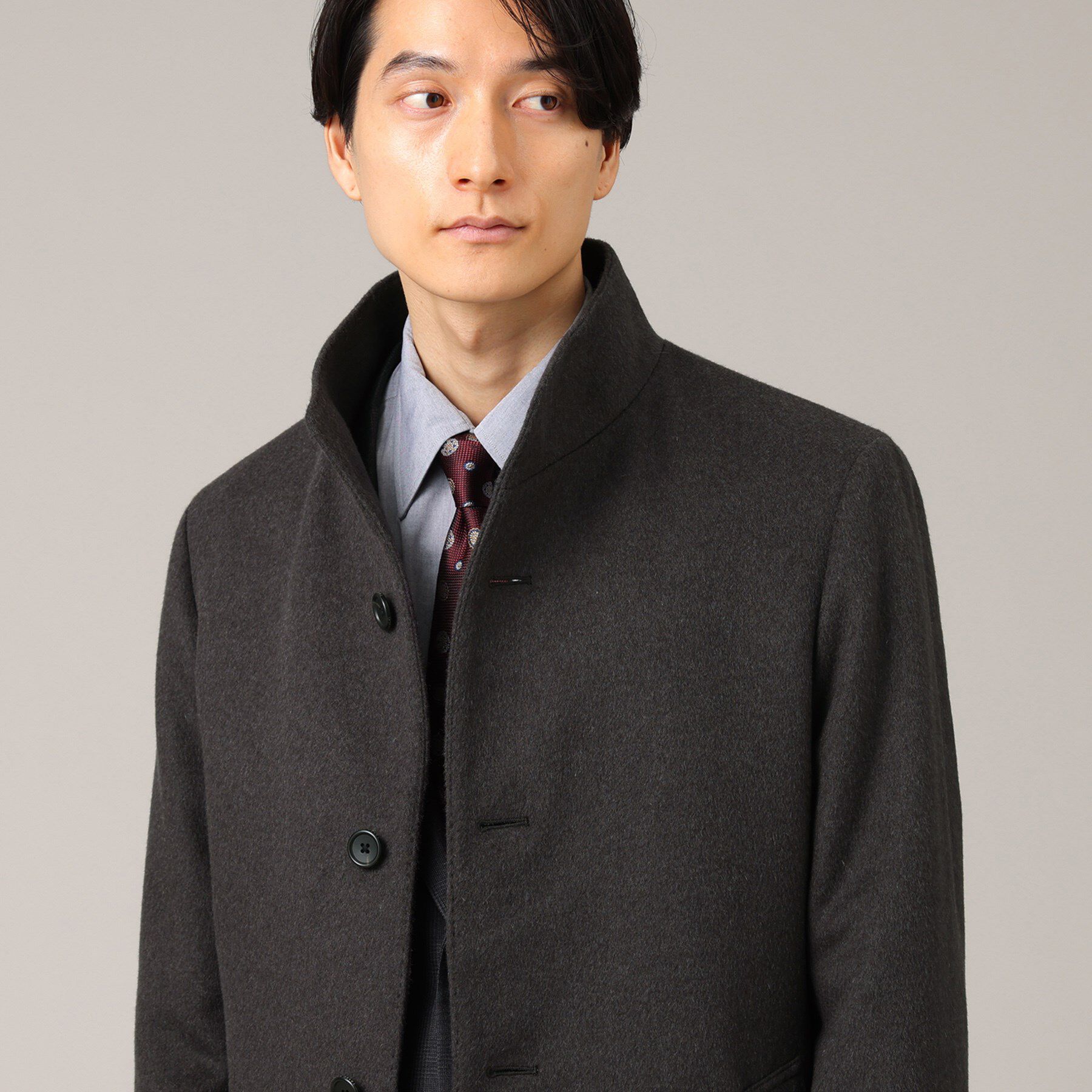 TAKEO KIKUCHI「【ウールカシミヤブレンド】ビーバー調 スタンドカラー コート」|その他|