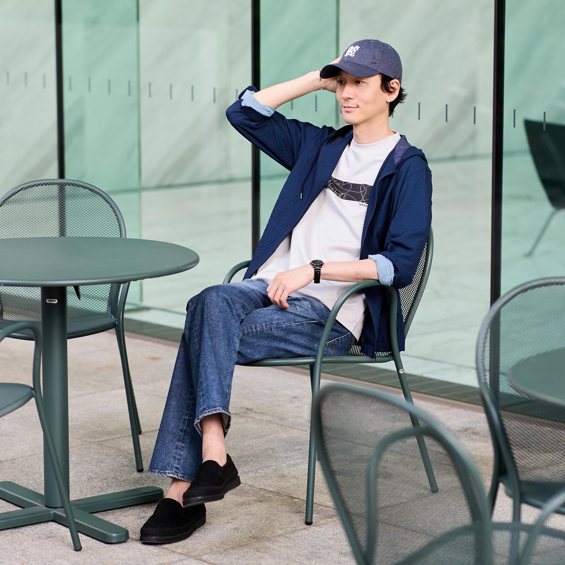 TAKEO KIKUCHI「バープリントポンチTシャツ」|Tシャツ・カットソー|