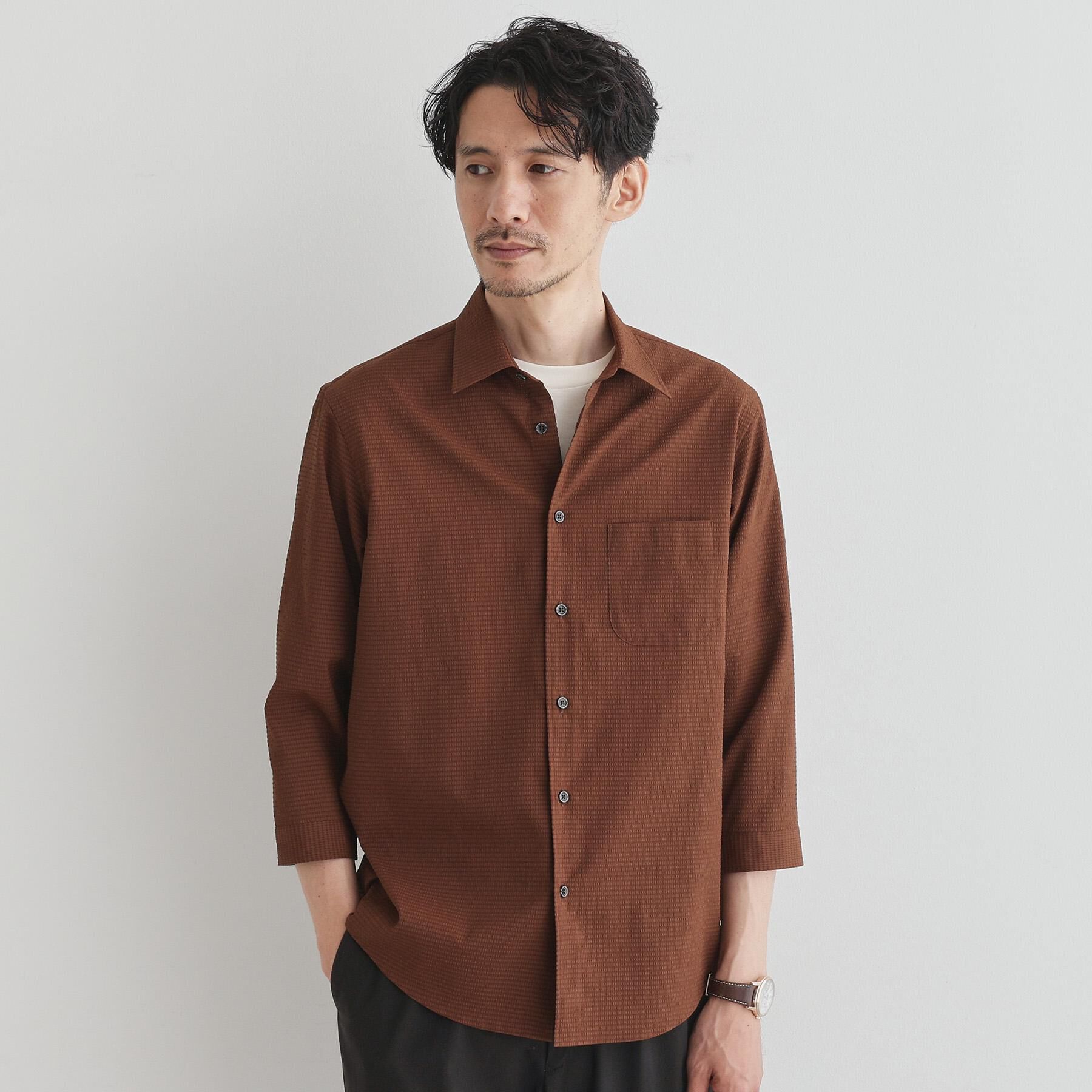 TAKEO KIKUCHI「【COOL CITY WEAR】DotAir（R）サッカー シャツ」|シャツ・ブラウス|