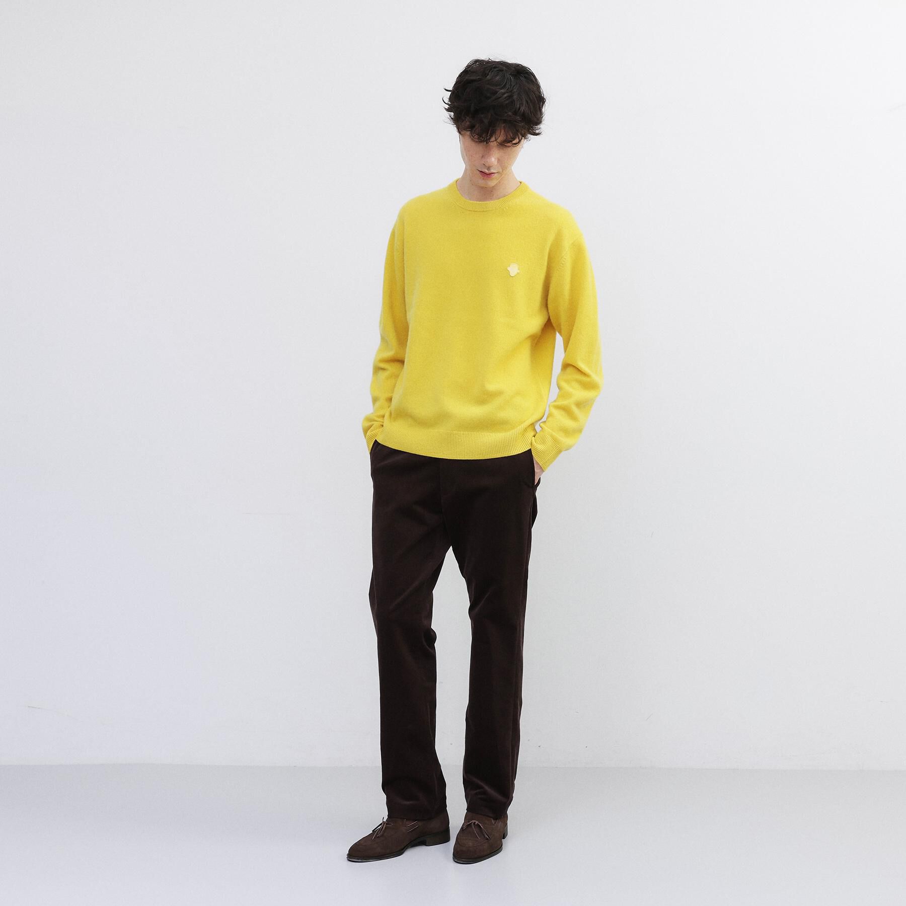 TAKEO KIKUCHI「【Air Palette Knit】ワンポイント カラーニット プルオーバー」|ニット・セーター|