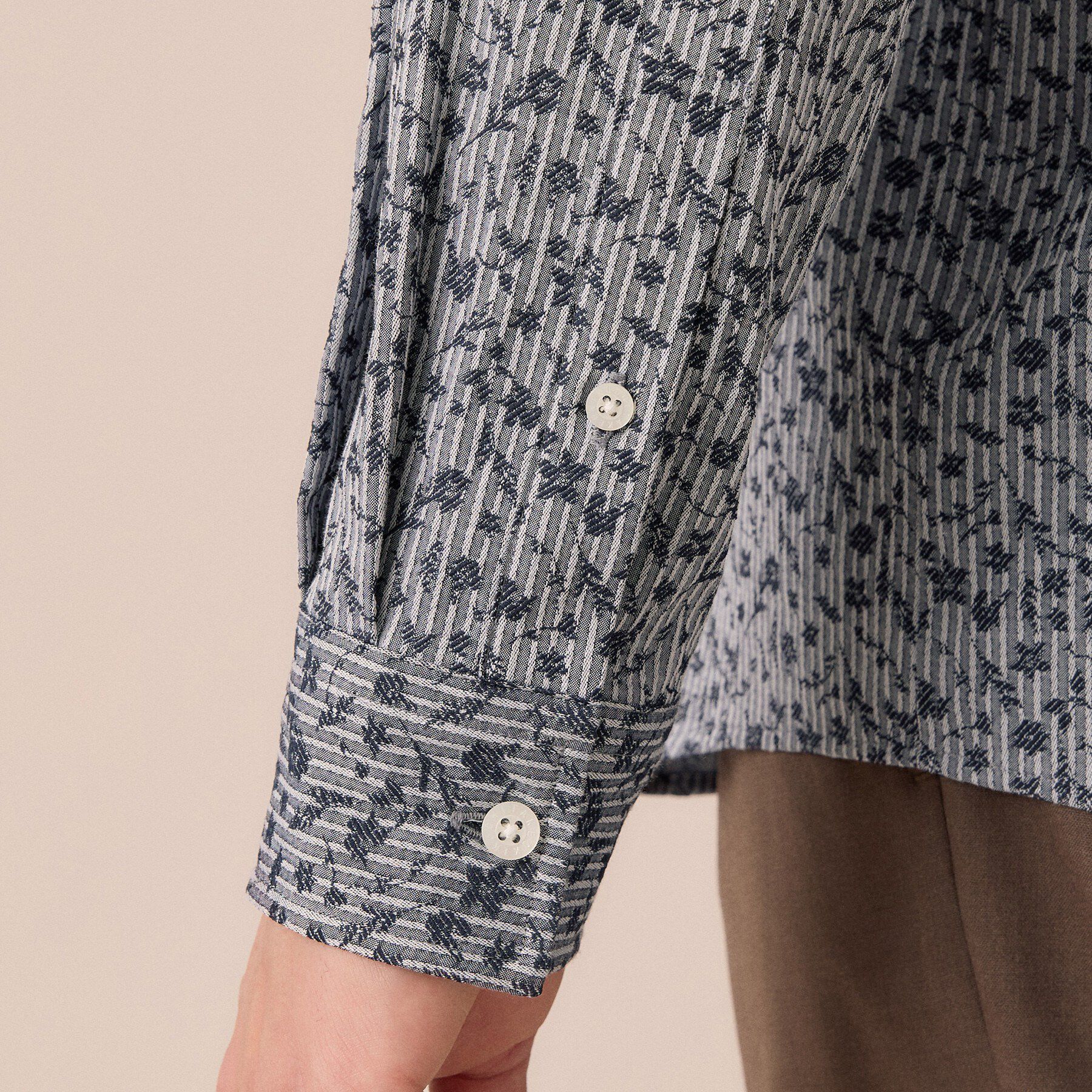 TAKEO KIKUCHI「播州 ドビーストライプ フラワーシャツ」|シャツ・ブラウス|