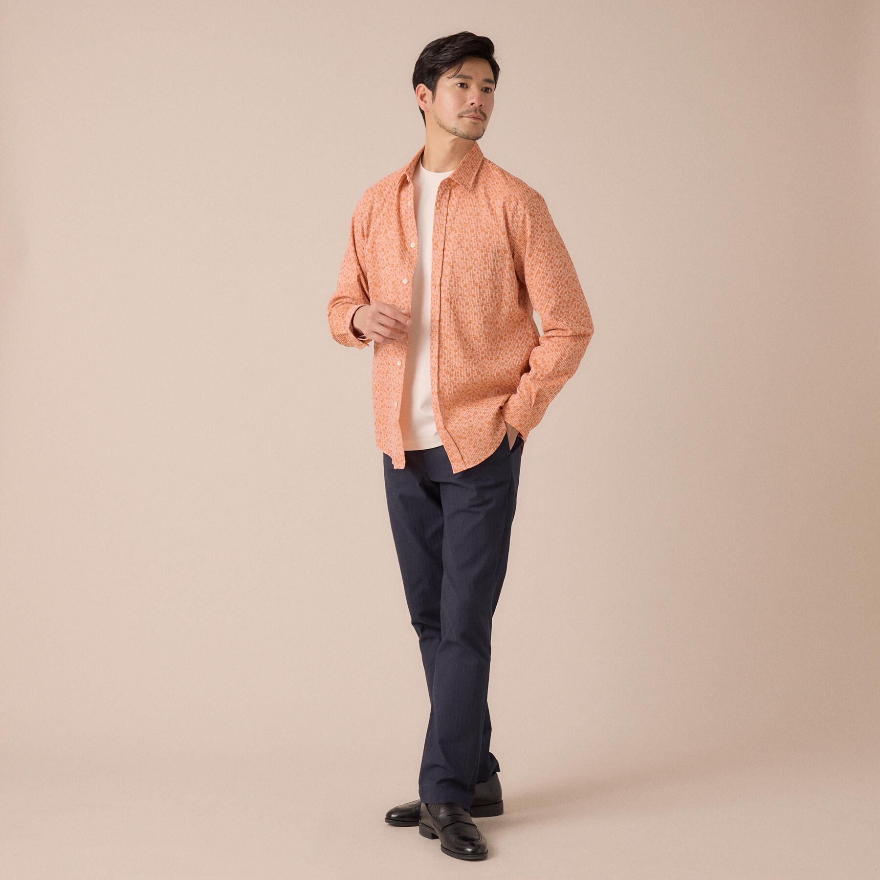 TAKEO KIKUCHI「播州 ドビーストライプ フラワーシャツ」|シャツ・ブラウス|