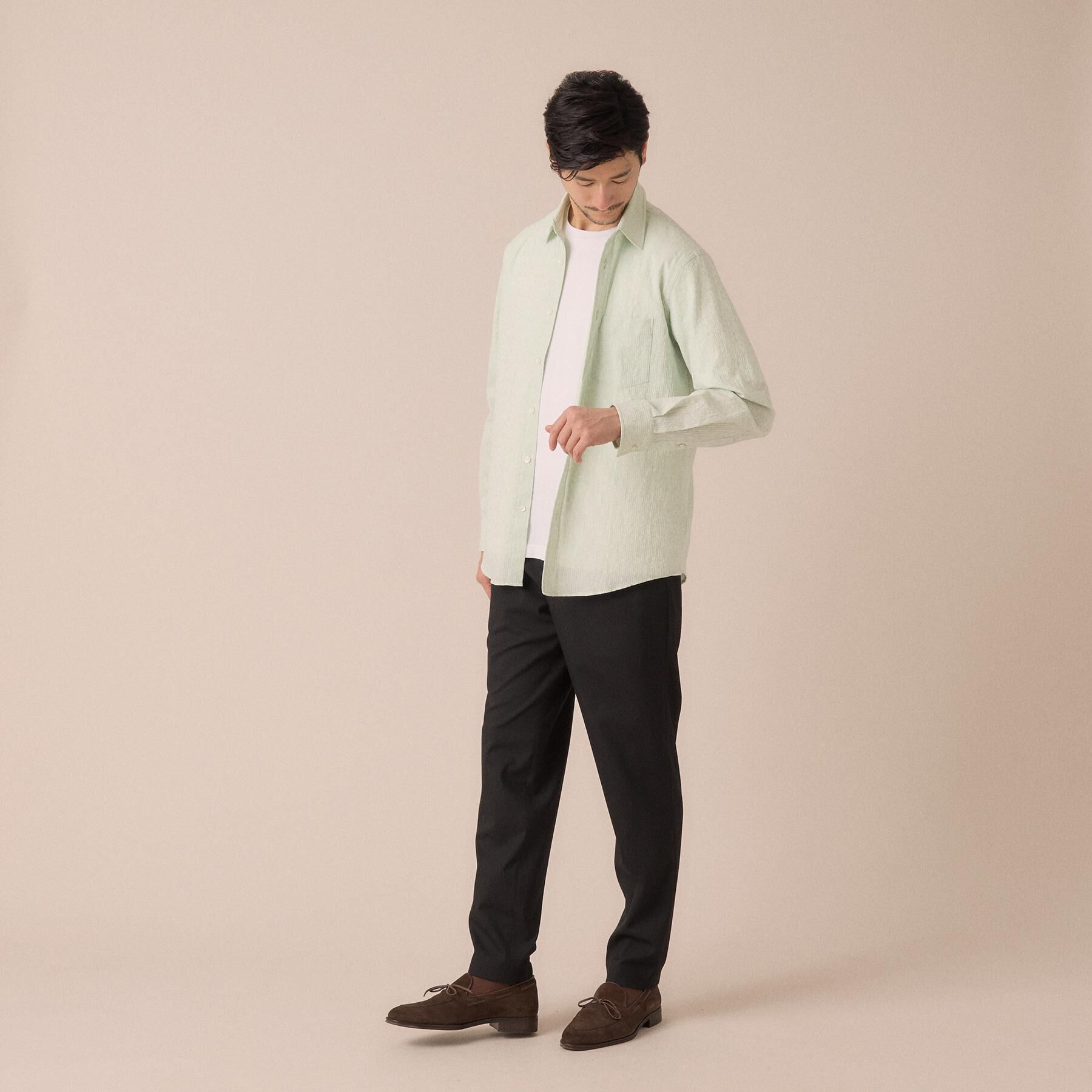 TAKEO KIKUCHI「播州 ドビーストライプ フラワーシャツ」|シャツ・ブラウス|