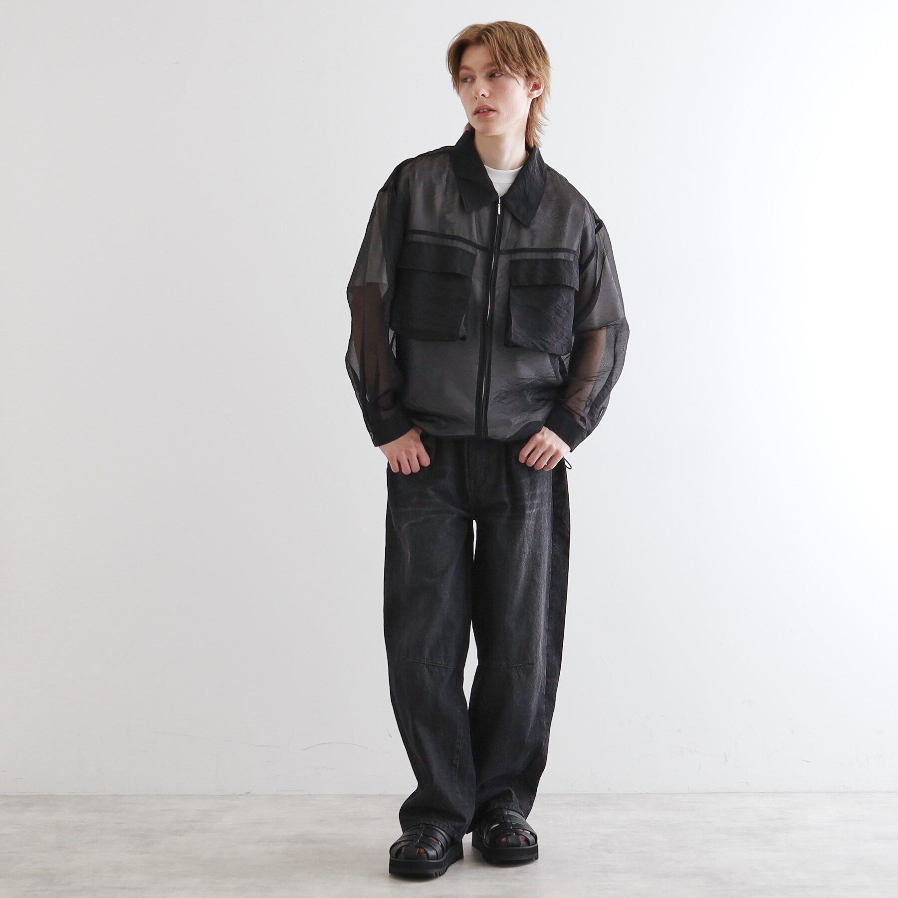 tk.TAKEO KIKUCHI「シアーシャツアウター」|シャツ・ブラウス|