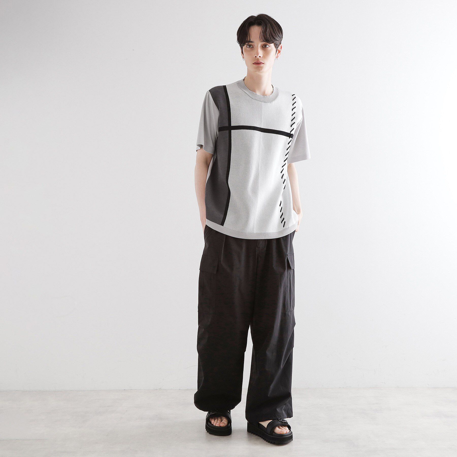 tk.TAKEO KIKUCHI「ニットドッキングクロスオーバー」|Tシャツ・カットソー|