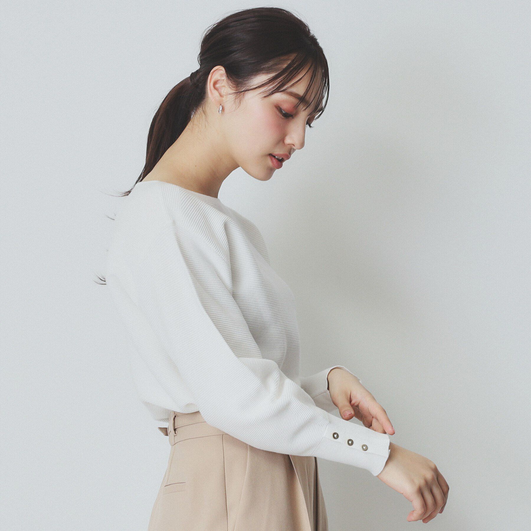 index「《6color》ガーターボートネックニット【UV/洗濯機洗い可】」|ニット・セーター|