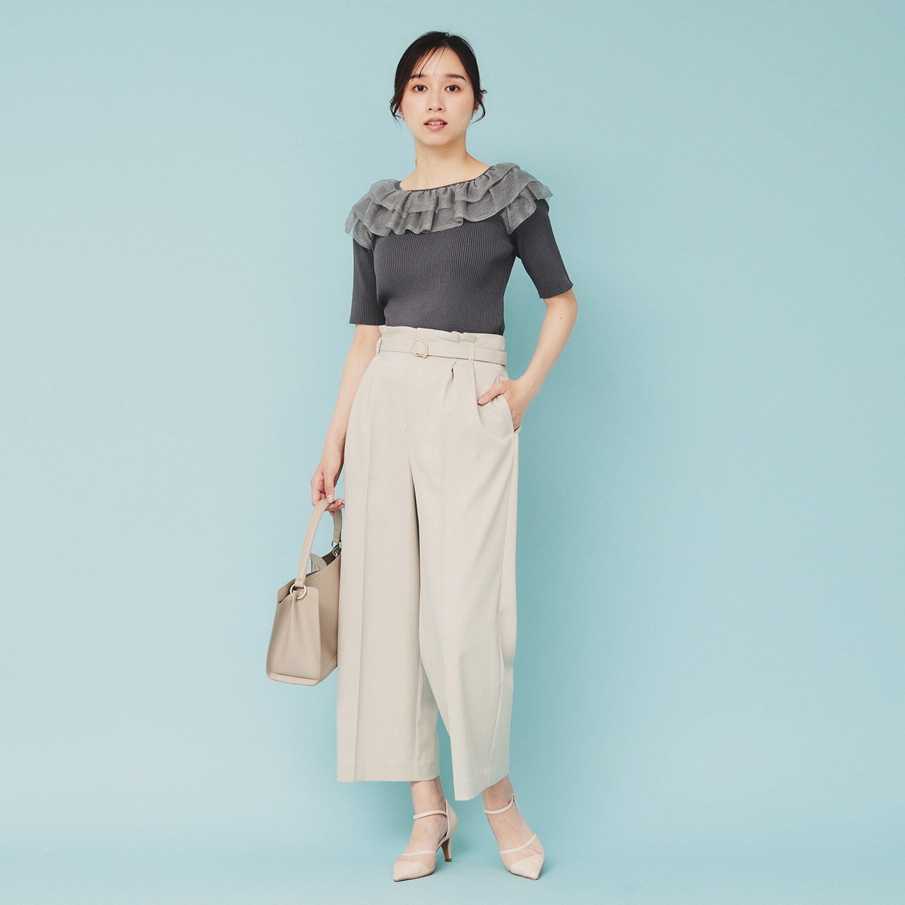 index「シアーラメフリルニット【洗濯機洗い可】」|ニット・セーター|