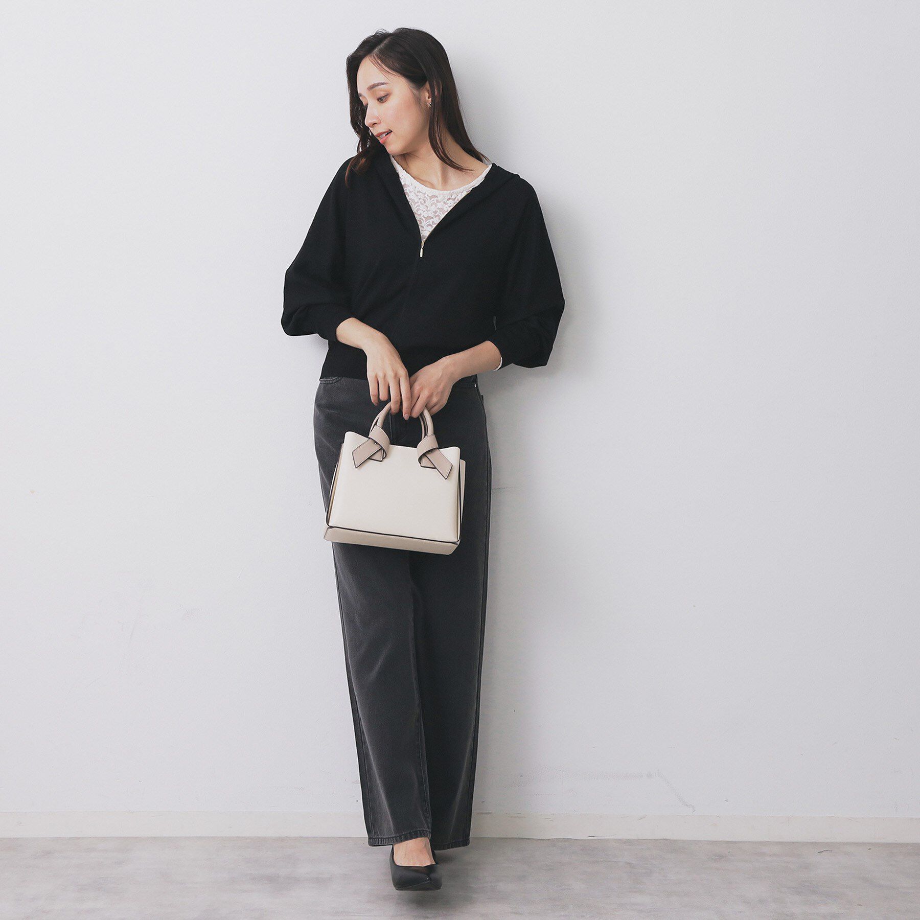 index「ドルマンジップラメパーカ【洗濯機OK】」|パーカー|