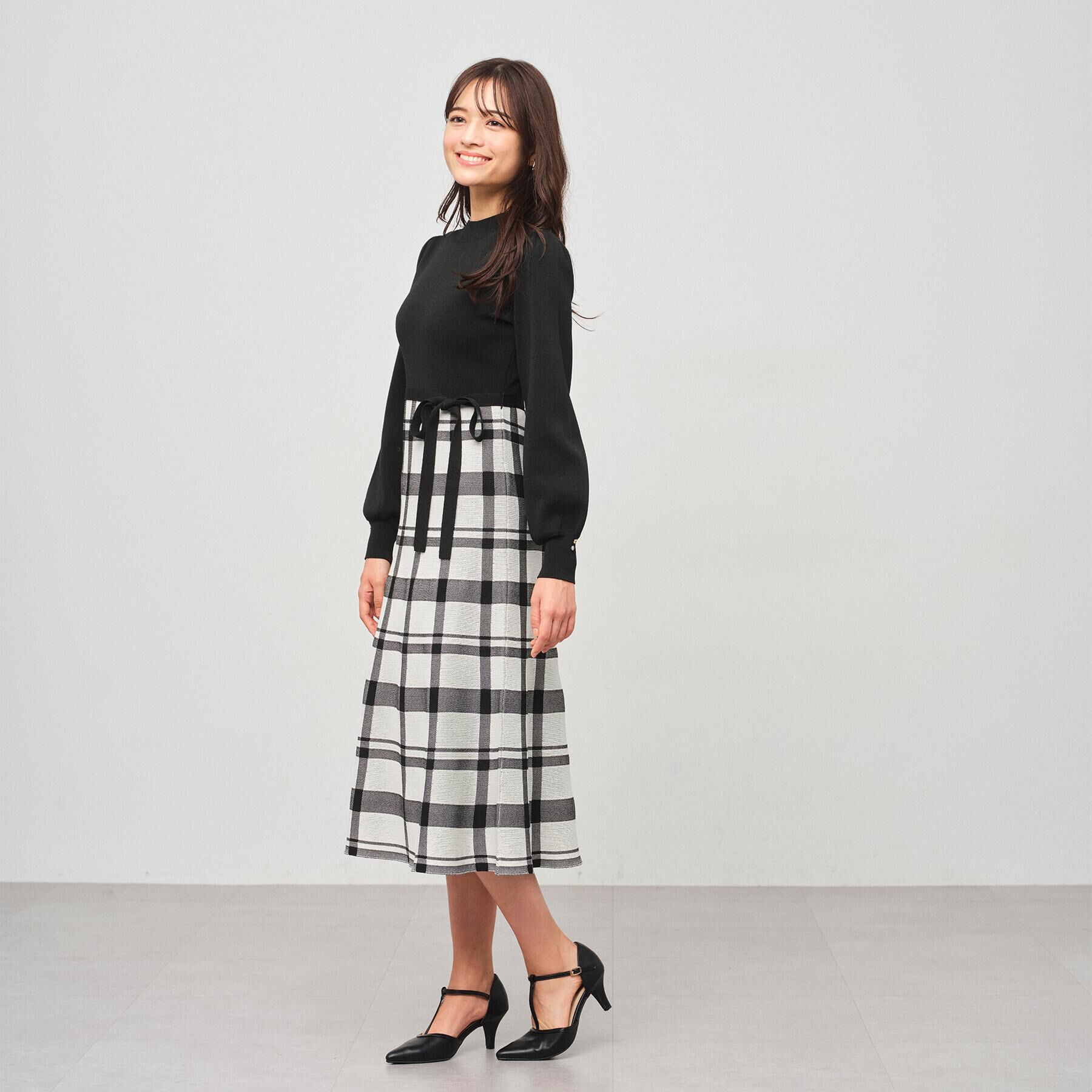 index「ハイネックニットワンピース【洗濯機OK/抗ピル】」|ワンピース|