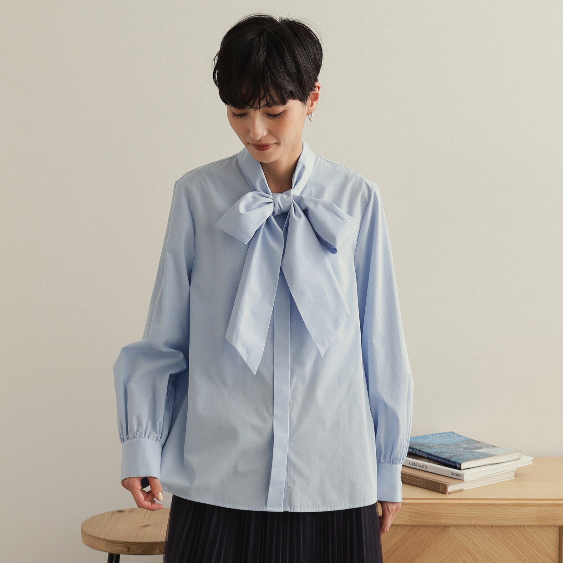 OPAQUE.CLIP「《STORY掲載》ボウタイシャツブラウス/通勤対応【洗濯機洗い可】」|シャツ・ブラウス|