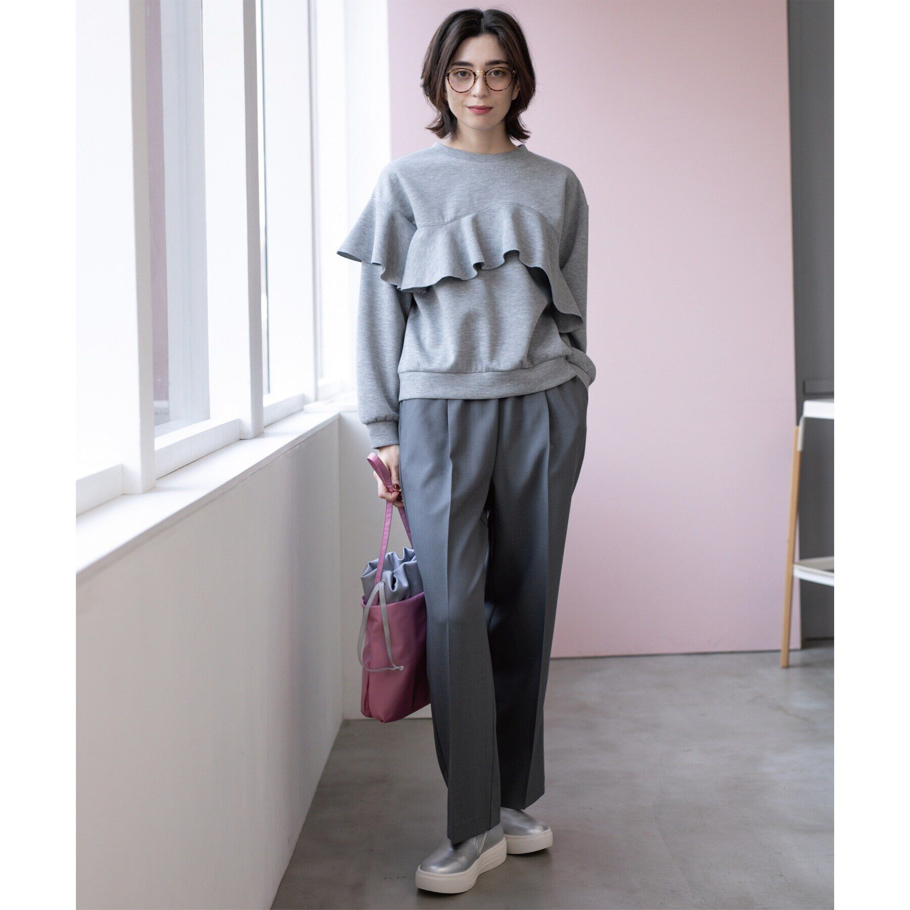 OPAQUE.CLIP「《SS-LLsize》美脚ストレッチイージーワイドパンツ【洗濯機洗い可/防シワ】」|その他|