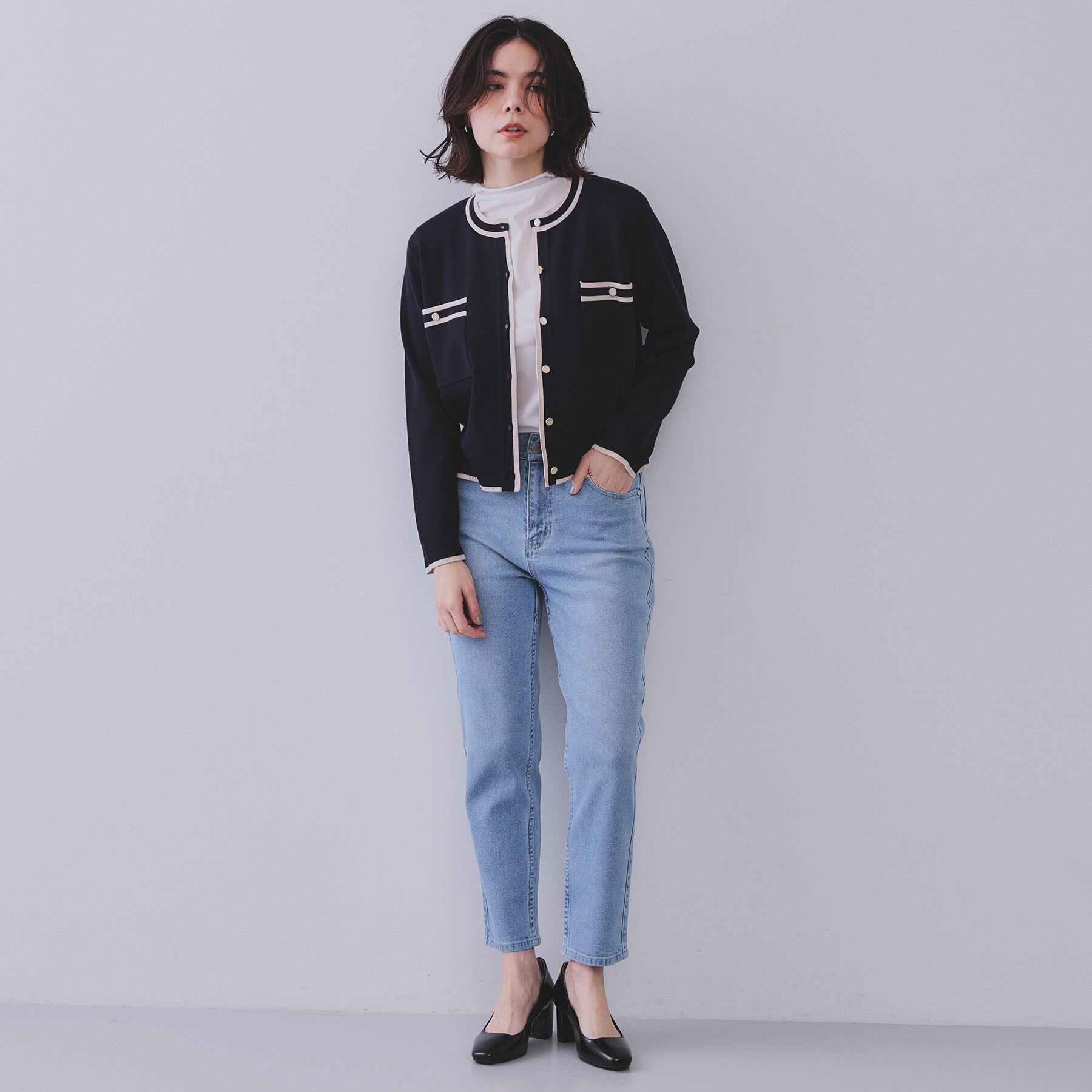 OPAQUE.CLIP「《SS-LLサイズ》ストレッチスリムストレートデニム【洗濯機洗い可】」|その他|