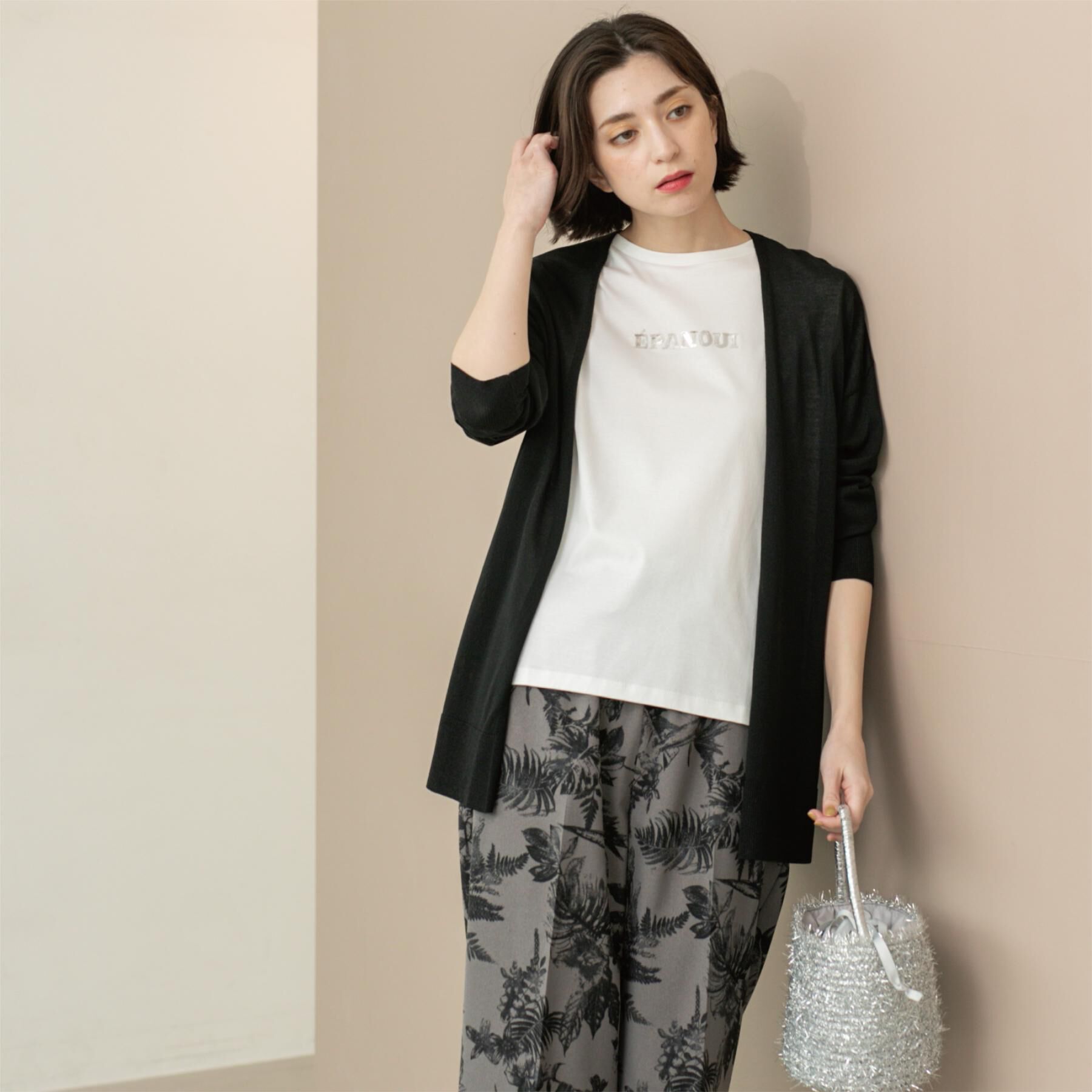 OPAQUE.CLIP「ミドル丈ニットカーディガン【抗ピル/洗濯機洗い可/接触冷感】」|カーディガン|