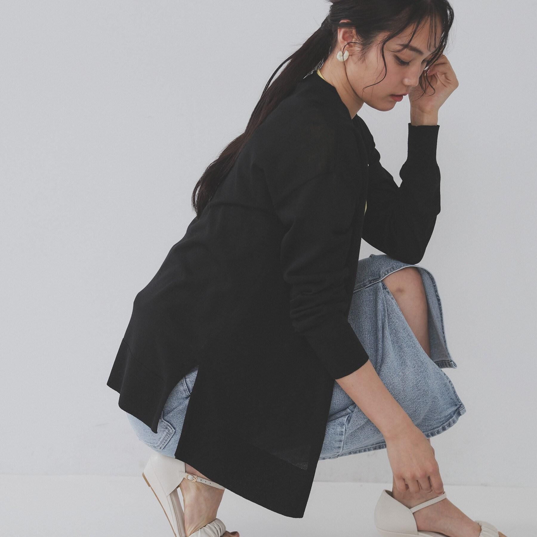 OPAQUE.CLIP「ミドル丈ニットカーディガン【抗ピル/洗濯機洗い可/接触冷感】」|カーディガン|