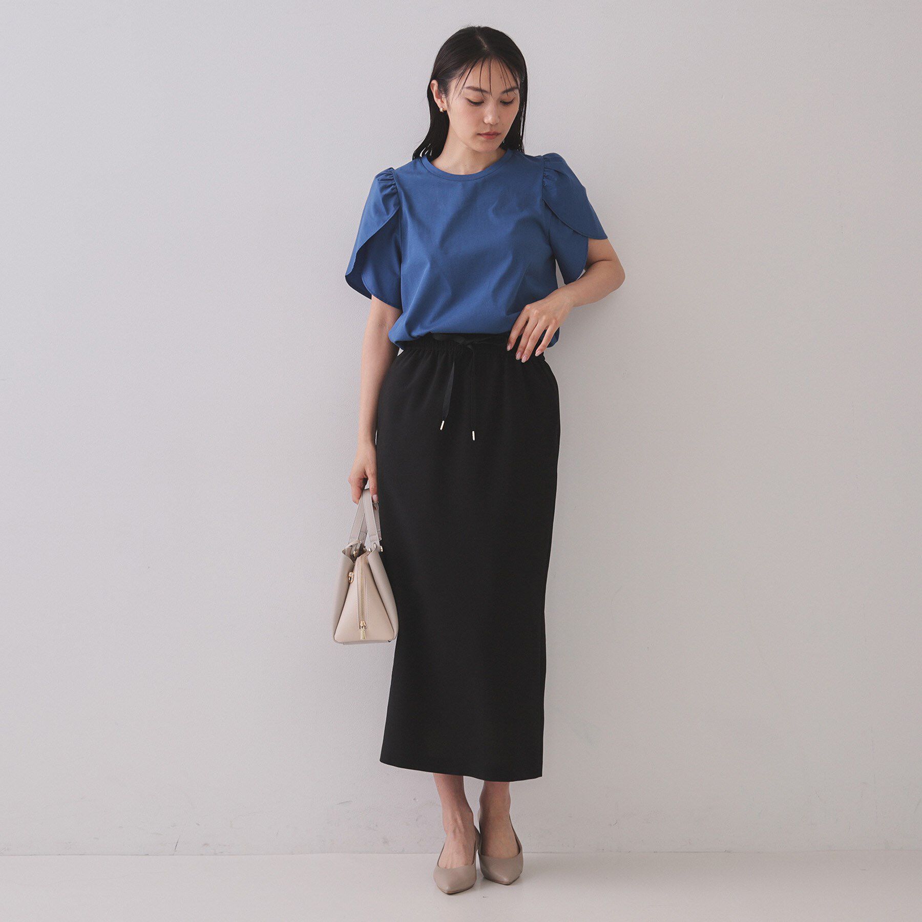 OPAQUE.CLIP「リネンライクイージースカート【洗濯機洗い可/吸水速乾/接触冷感】」|スカート|