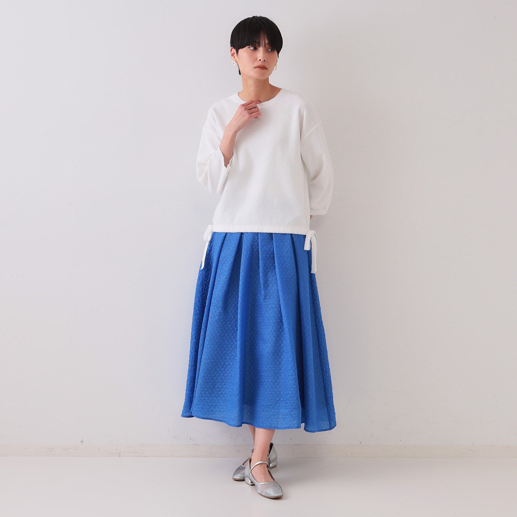 OPAQUE.CLIP「サイドリボンニット【洗濯機洗い可】」|ニット・セーター|