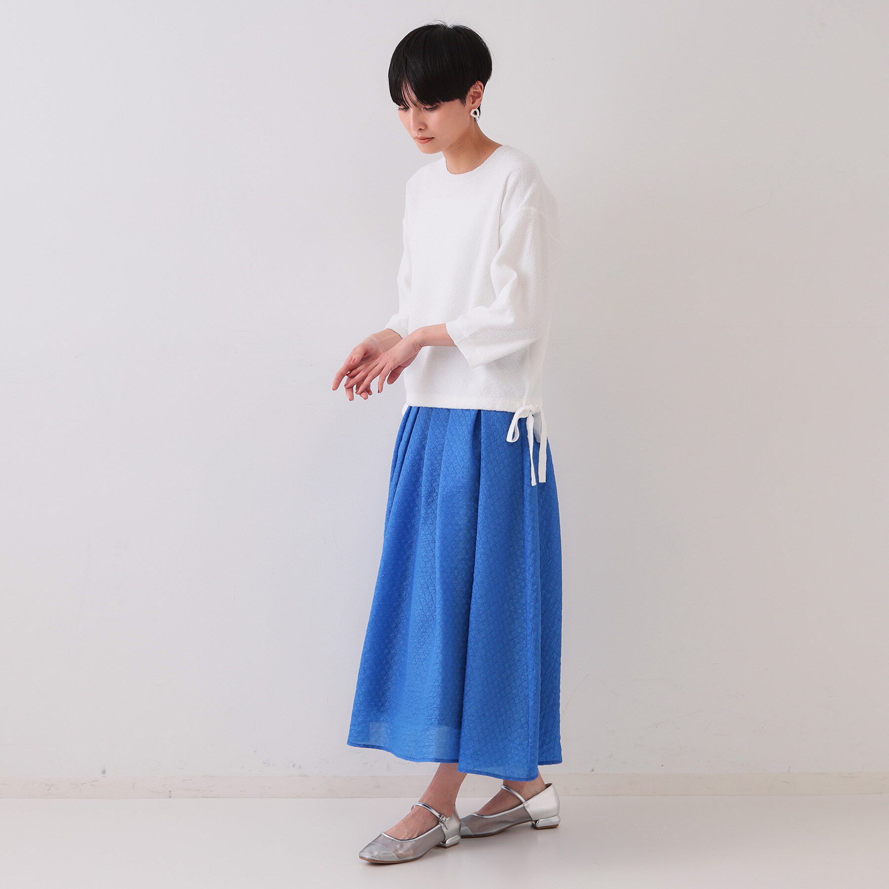 OPAQUE.CLIP「サイドリボンニット【洗濯機洗い可】」|ニット・セーター|