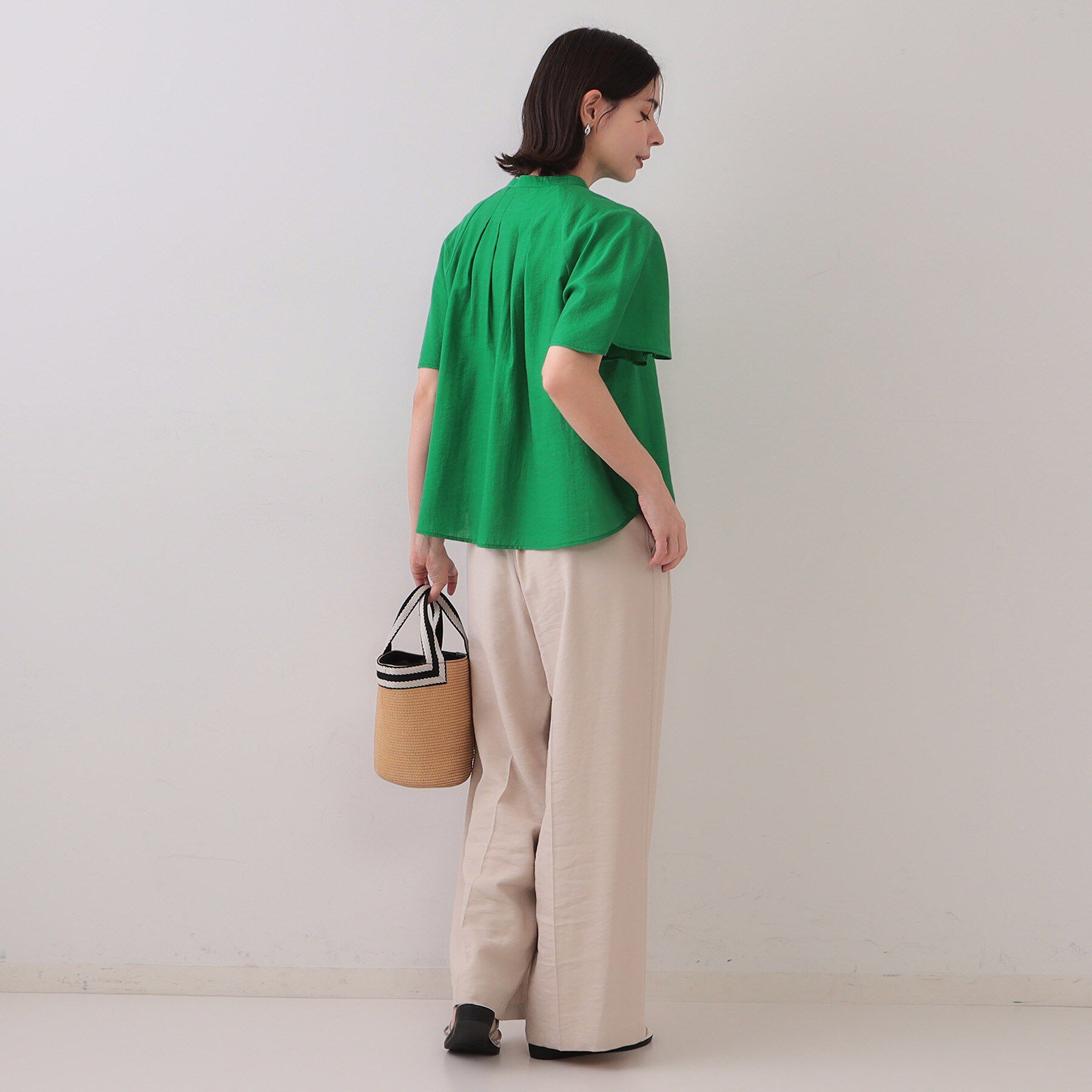 OPAQUE.CLIP「シアーフレアスリーブブラウス【洗濯機洗い可】」|シャツ・ブラウス|