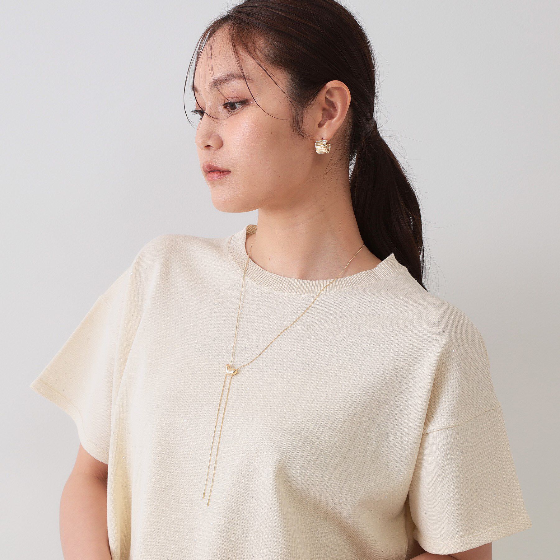 OPAQUE.CLIP「ハートモチーフスライドネックレス」|ネックレス|