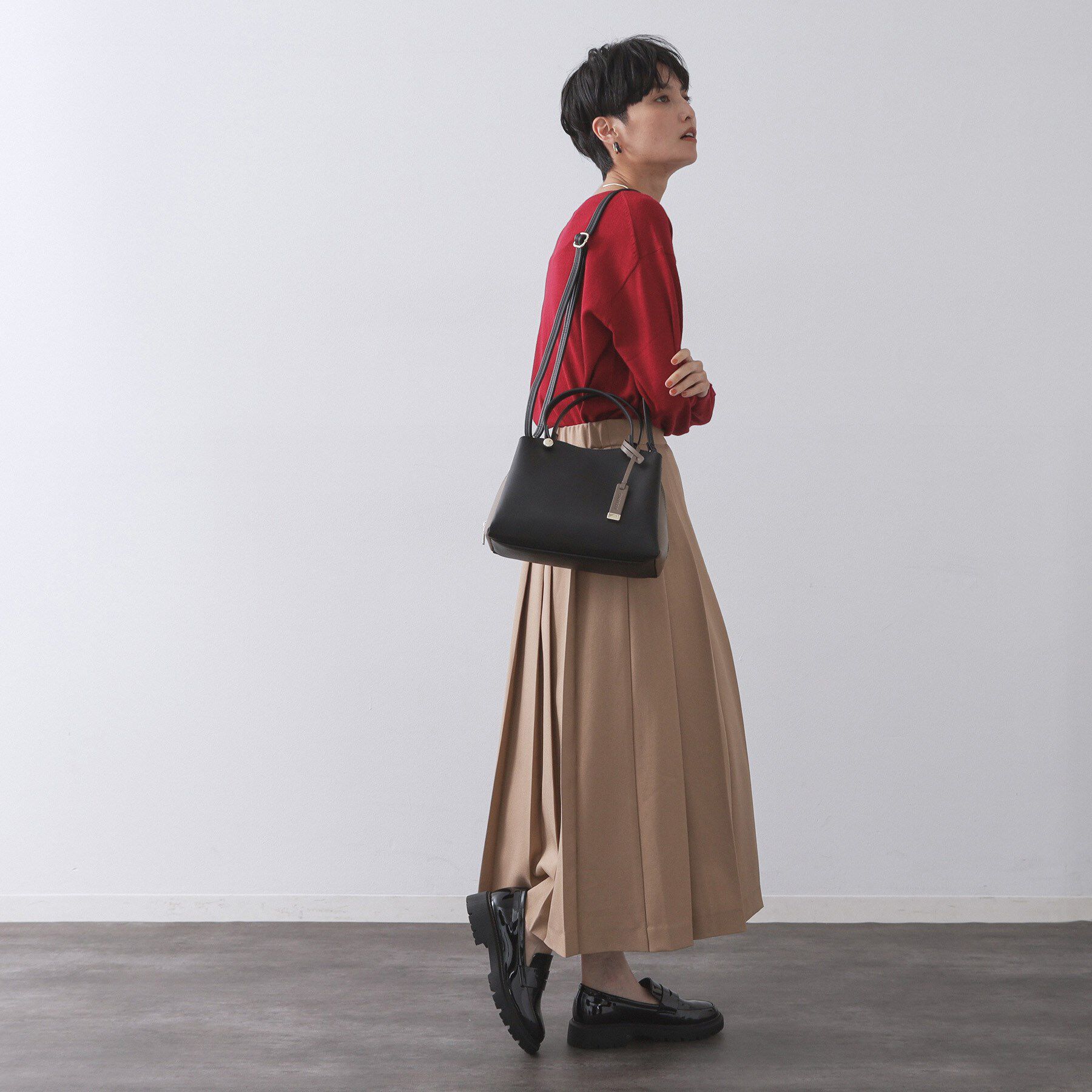 OPAQUE.CLIP「【2WAY/名品】バイカラーミドルボストンバッグ」|ショルダー・メッセンジャー|