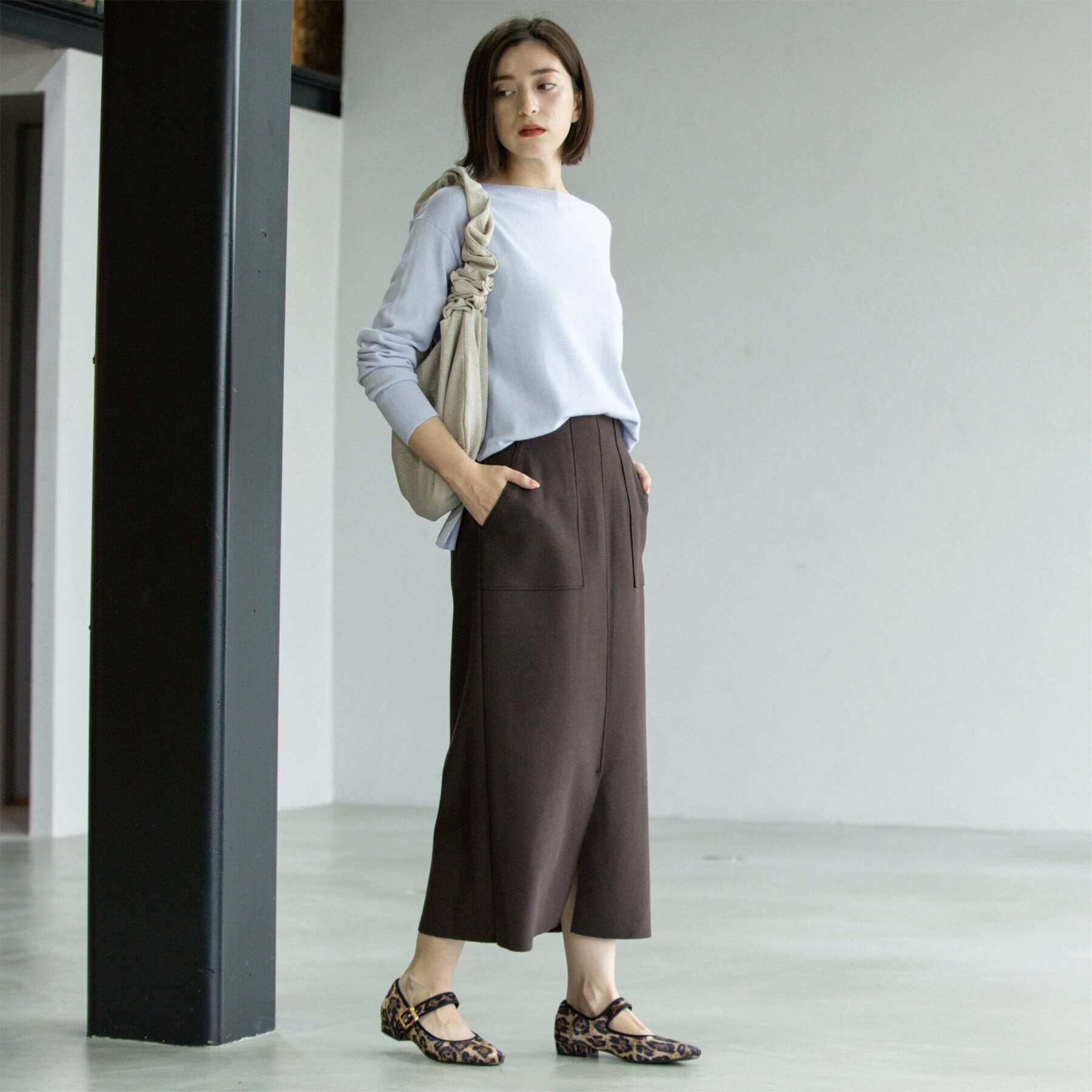 OPAQUE.CLIP「ボートネックニット/エクストラファインメリノウール【THEシリーズ/洗濯機OK】」|ニット・セーター|