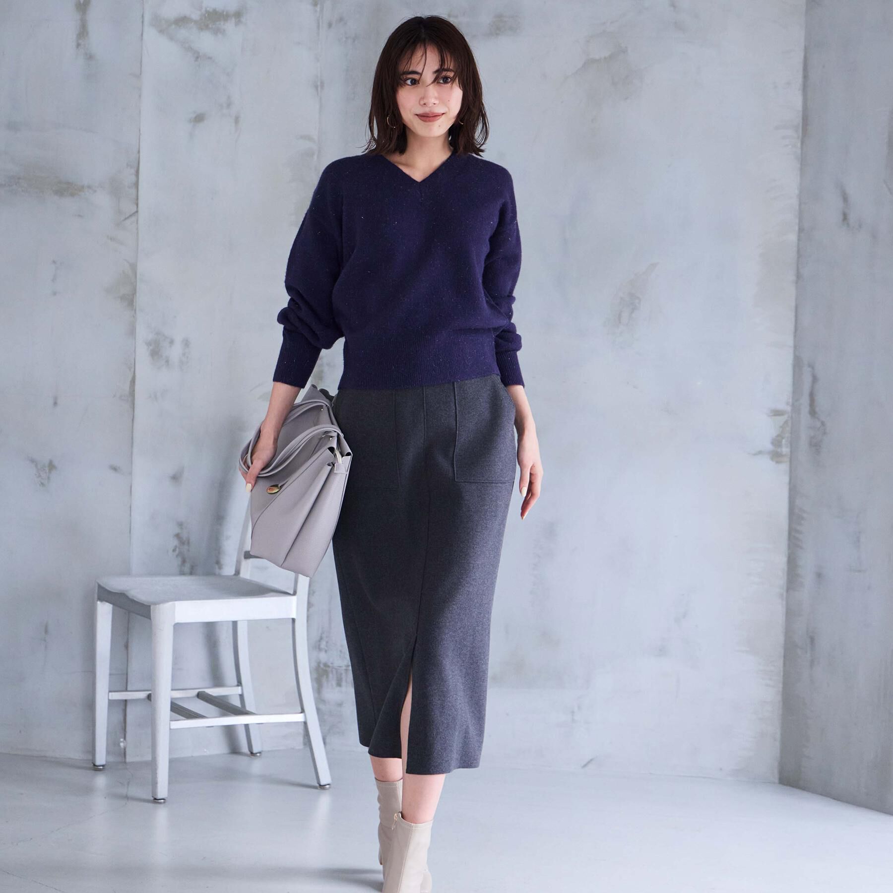 OPAQUE.CLIP「ウールライクタイトスカート【洗濯機洗い可】《8col》」|スカート|