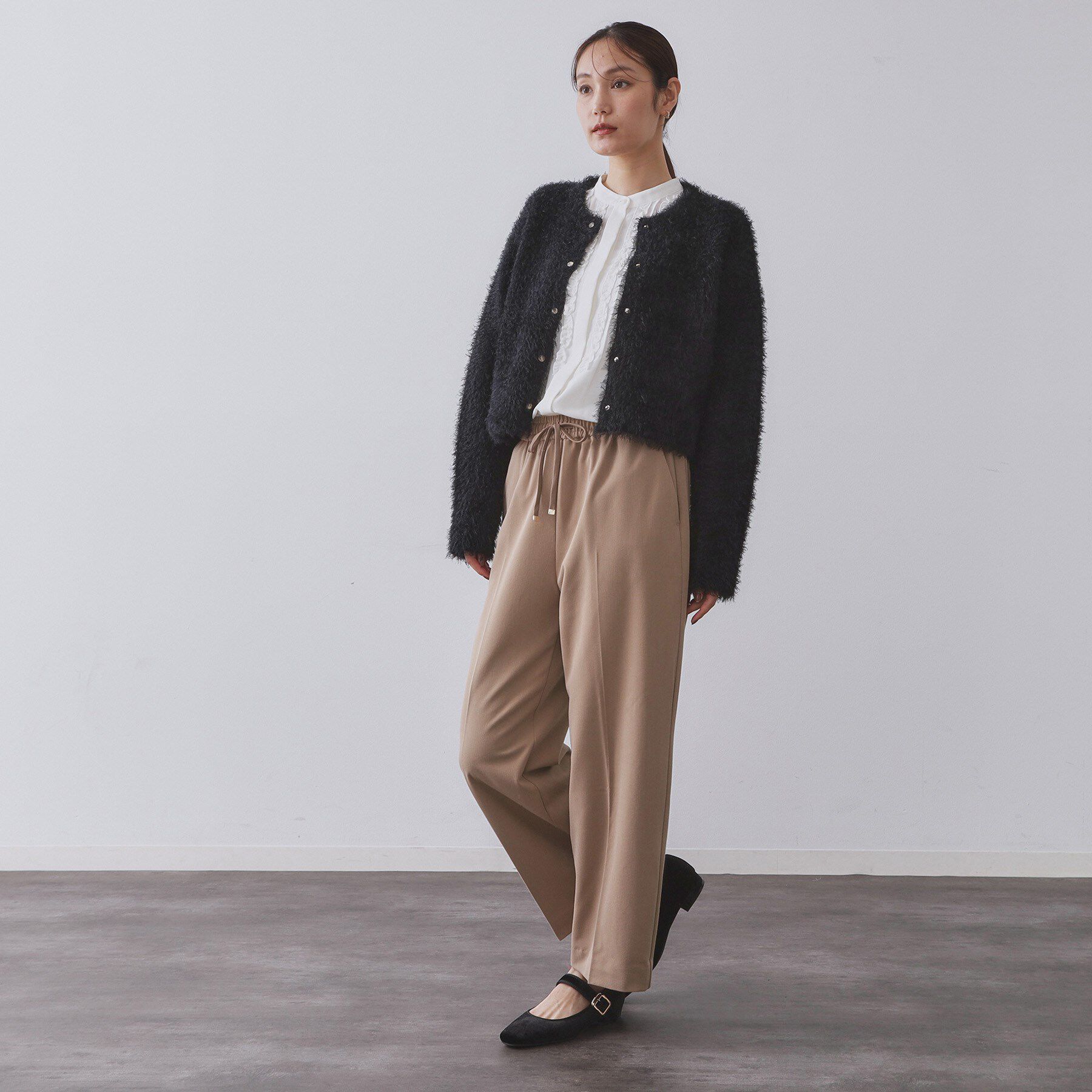 OPAQUE.CLIP「ウォームタッチ イージーワイドパンツ【洗濯機洗OK/ストレッチ】≪SS～LL≫」|その他|