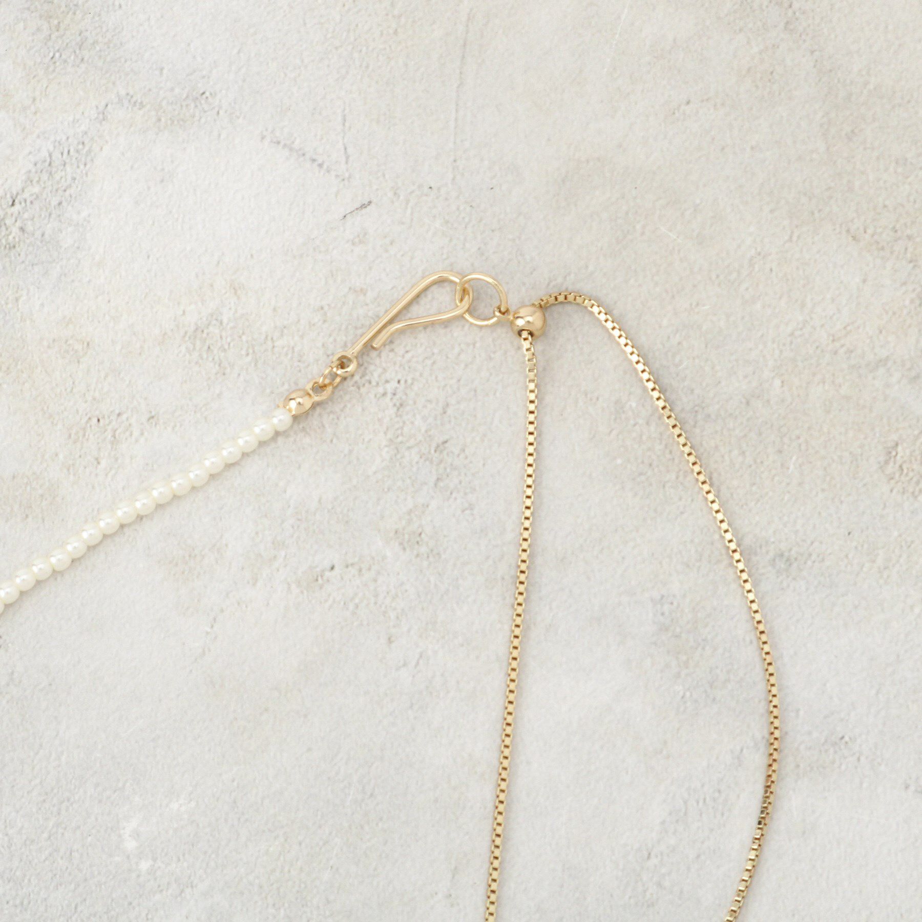 OPAQUE.CLIP「フェイクパール&times;チェーンスライドネックレス」|ネックレス|