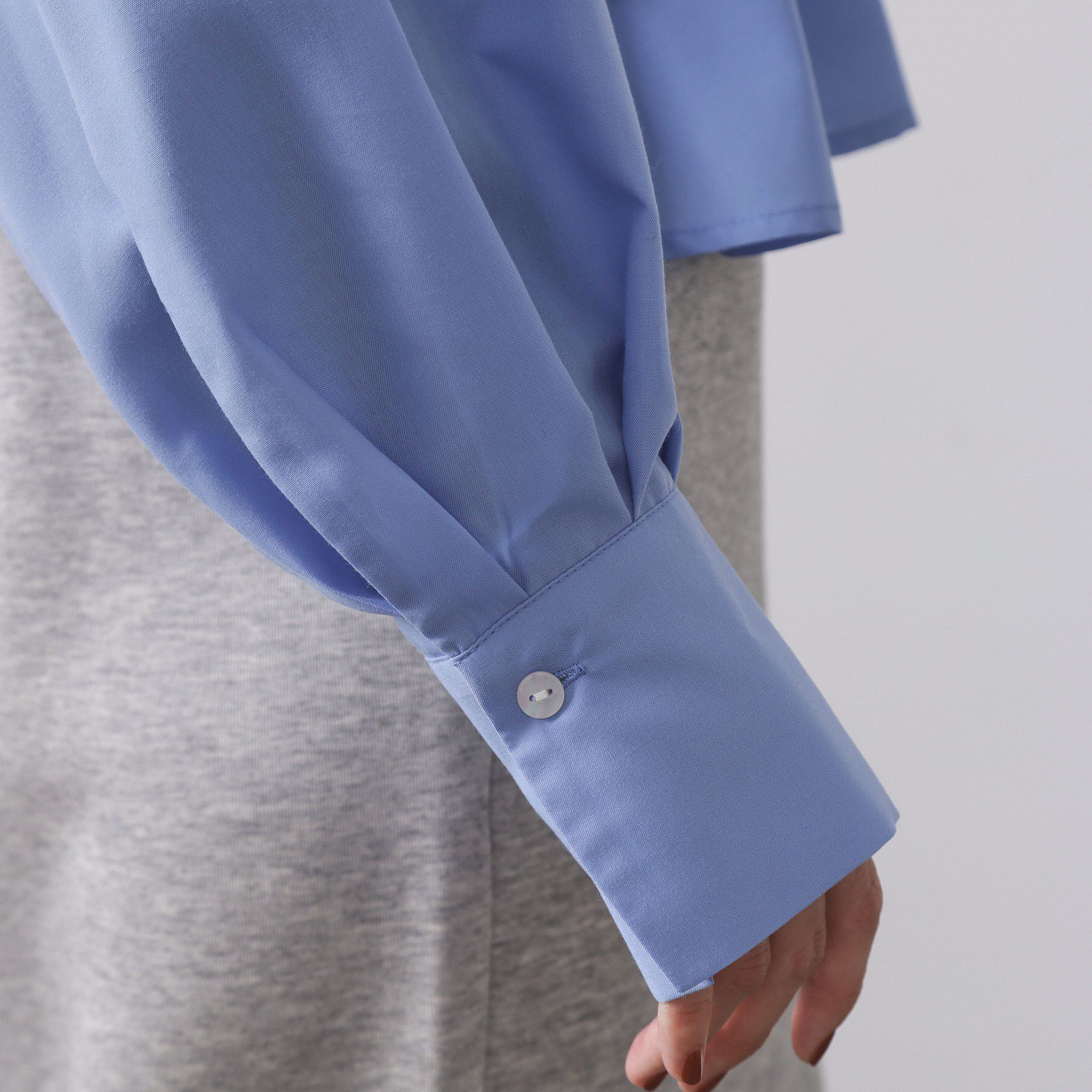 OPAQUE.CLIP「ピンタックフリルショートシャツ【洗濯機OK】」|シャツ・ブラウス|