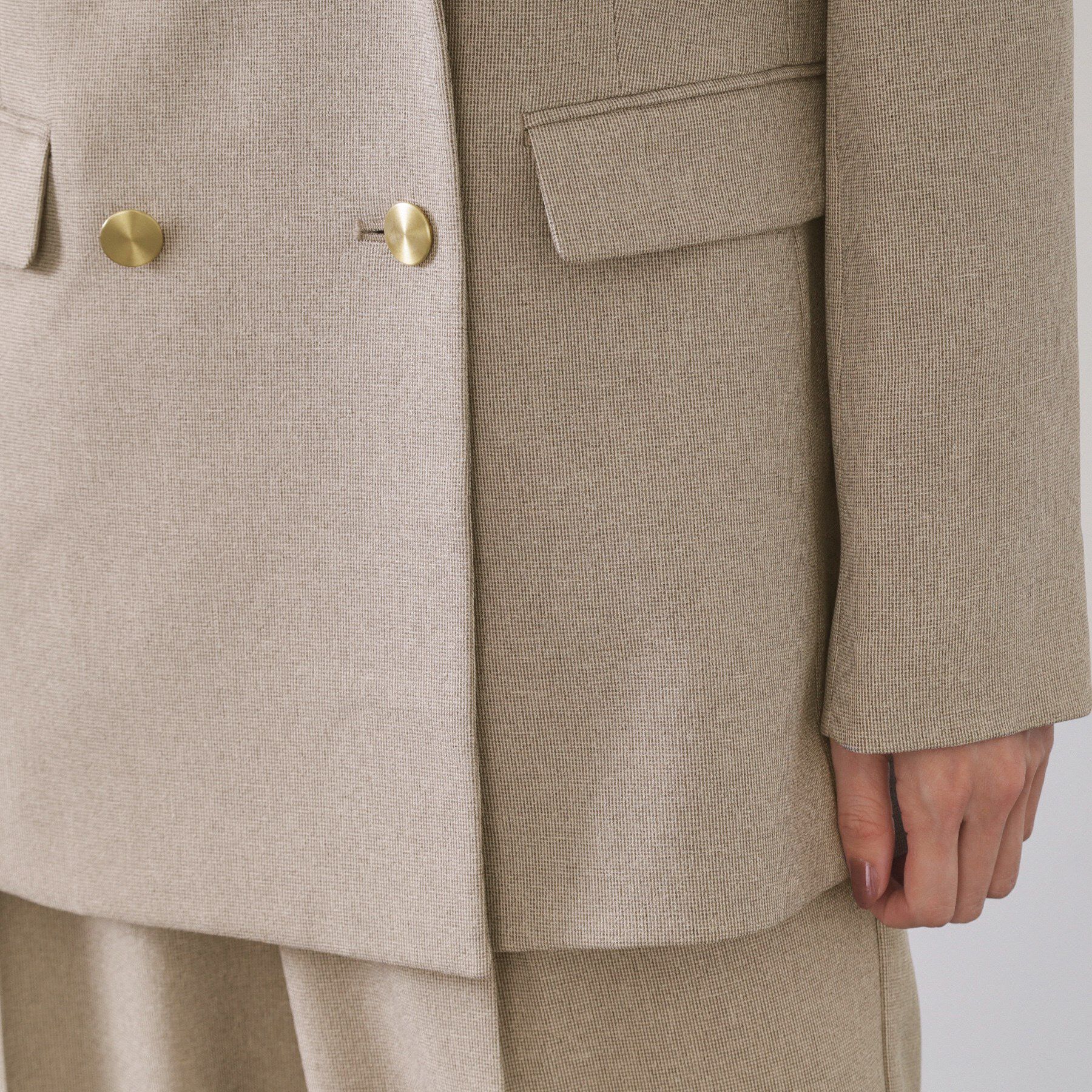 OPAQUE.CLIP「ストレッチダブルブレストテーラードジャケット/セットアップ対応可【洗濯機OK】」|テーラードジャケット|