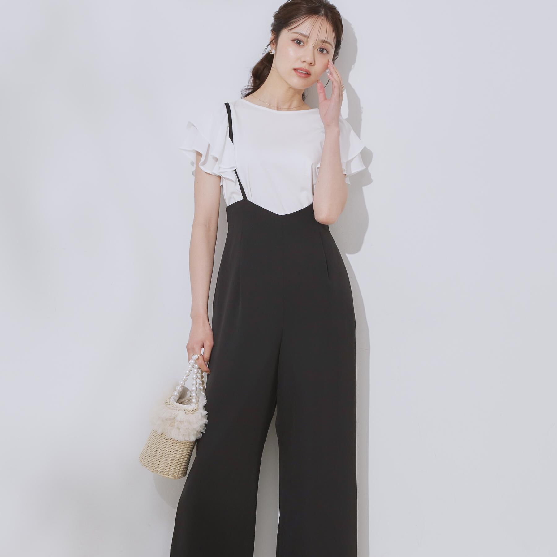 Couture broach「【マシンウォッシャブル・きれいめ】キャミロンパース」|その他|