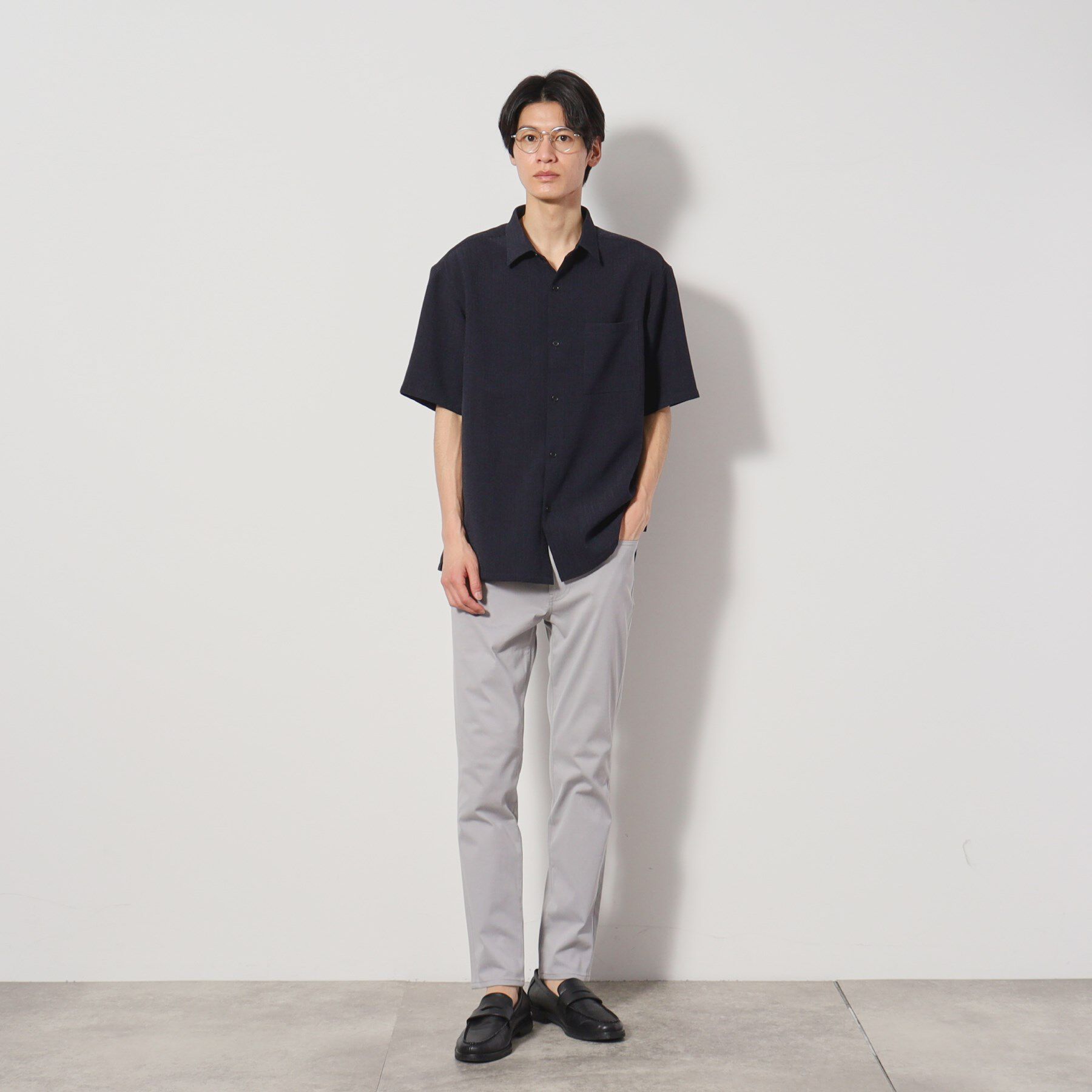 THE SHOP TK「リネンライク半袖シャツ セットアップ可」|シャツ・ブラウス|