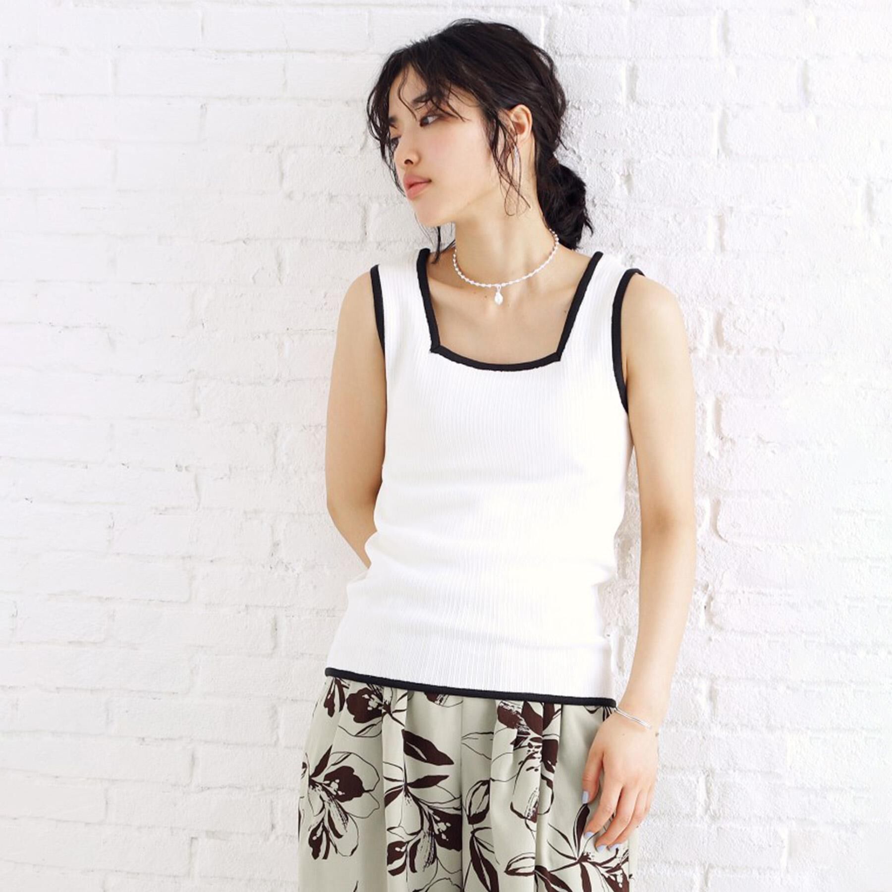 THE SHOP TK「ランダムガータータンク【前後2WAY/洗濯機OK】」|キャミソール|