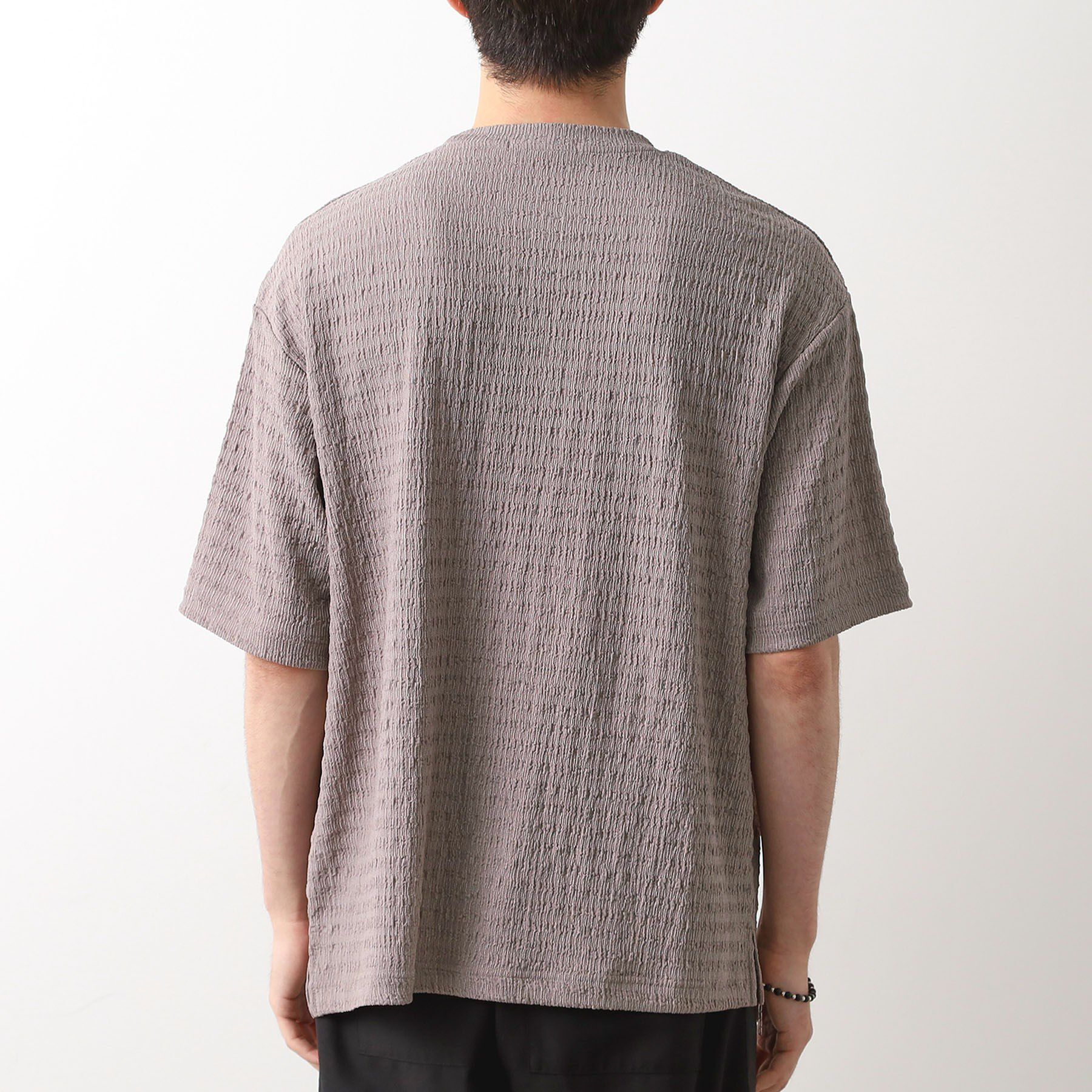 THE SHOP TK「楊柳ボーダー半袖Tシャツ【洗濯機OK】」|Tシャツ・カットソー|