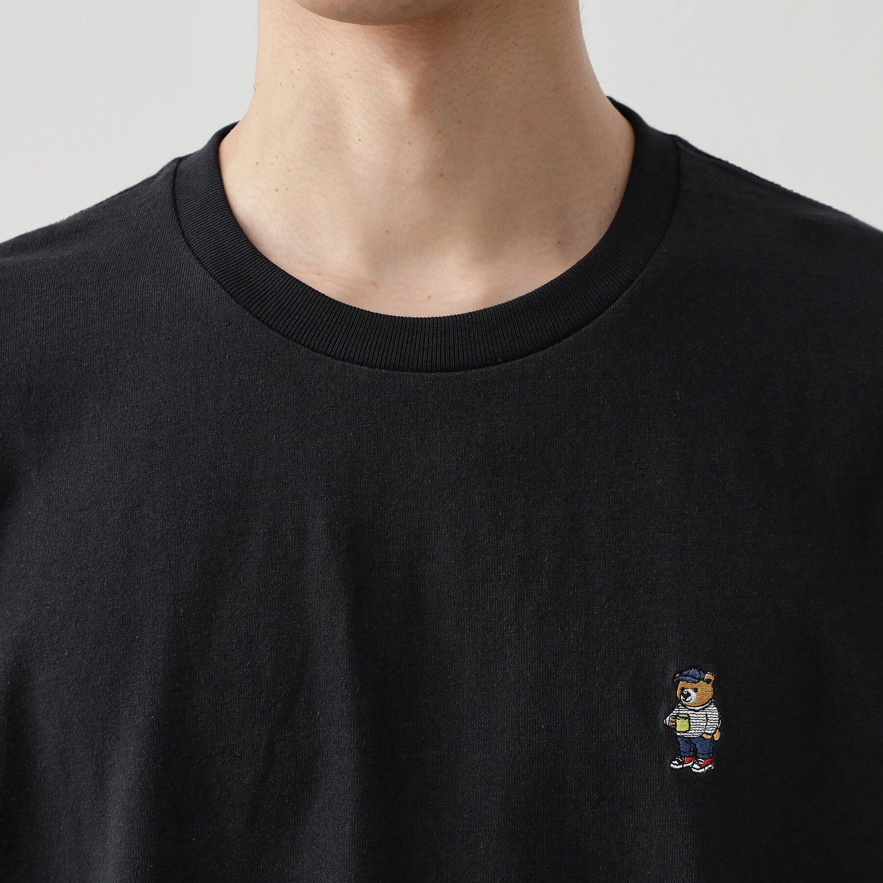 THE SHOP TK「ワンポイントベアーロゴ半袖Tシャツ【洗濯機OK】」|Tシャツ・カットソー|