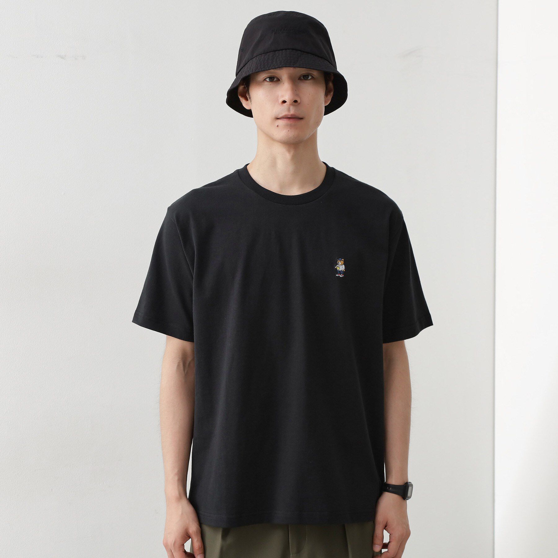 THE SHOP TK「ワンポイントベアーロゴ半袖Tシャツ【洗濯機OK】」|Tシャツ・カットソー|