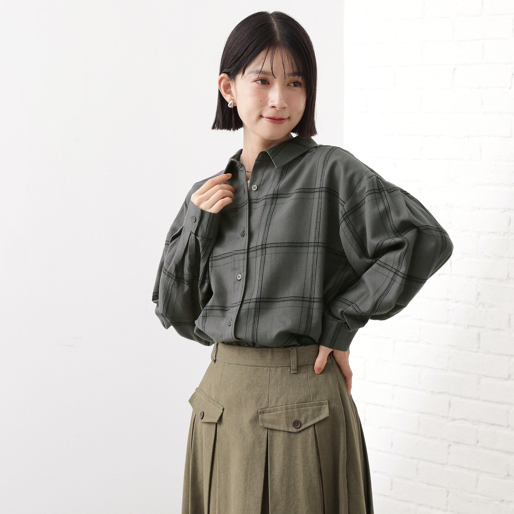 THE SHOP TK「インしてる風にも着られるチェックシャツ」|シャツ・ブラウス|