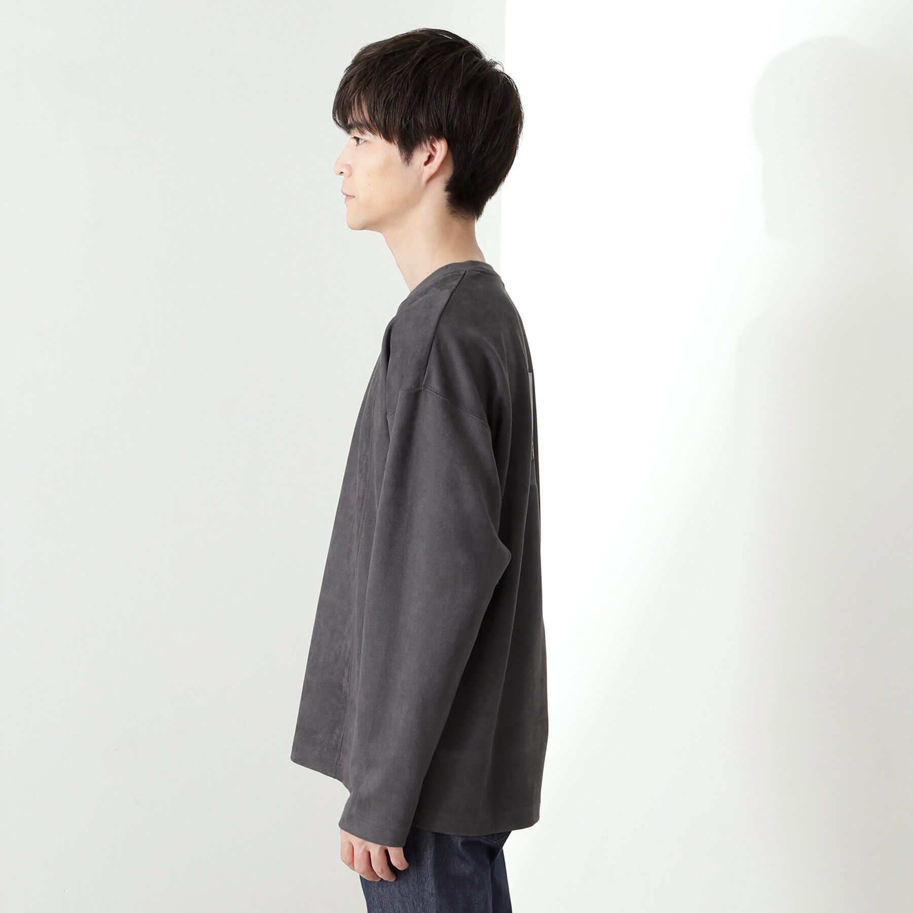 THE SHOP TK「スエード フォトプリントスウェット 【洗濯機OK】」|Tシャツ・カットソー|