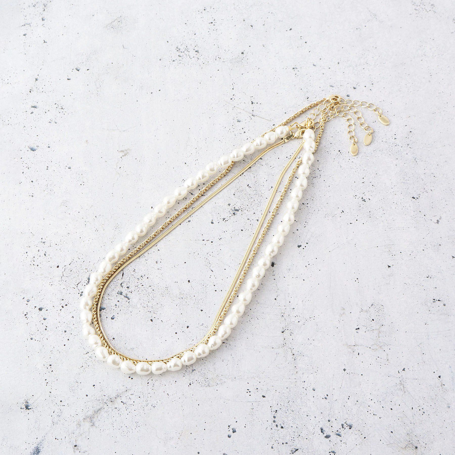 THE SHOP TK「3WAYショートネックレス」|ネックレス|ゴールド(007)