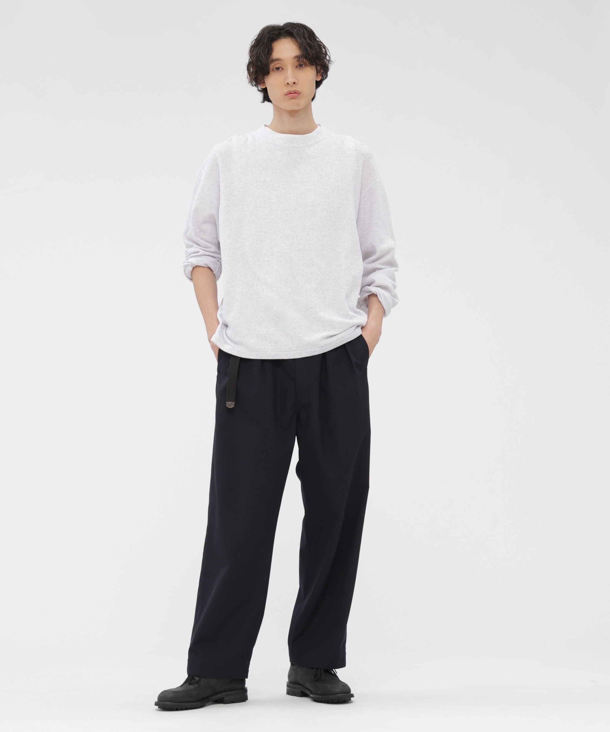 MHL.「COTTON JERSEY MESH TOP」|Tシャツ・カットソー|