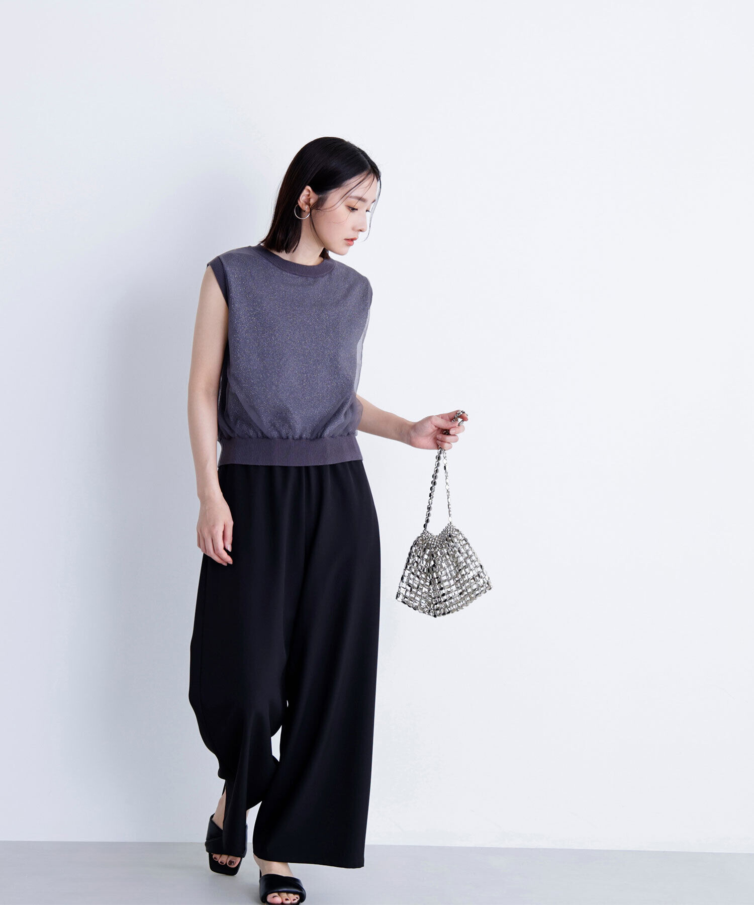  「チュールレイヤードニット」|ニット・セーター|