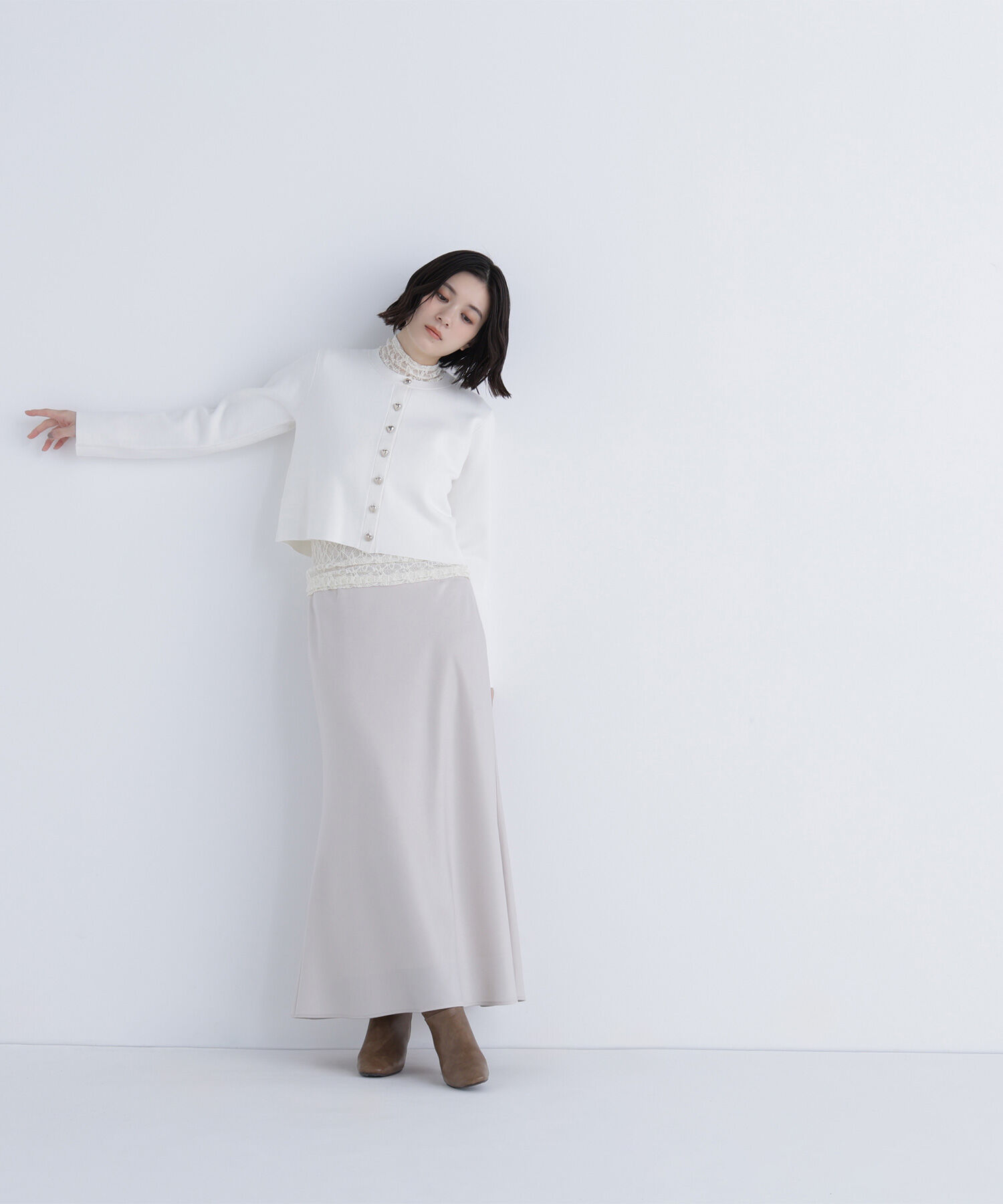  「バイアスサテンナロースカート」|スカート|