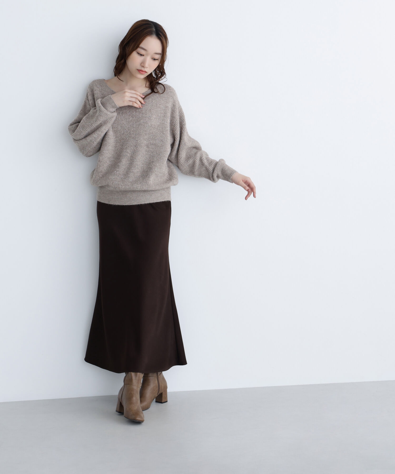  「バイアスサテンナロースカート」|スカート|