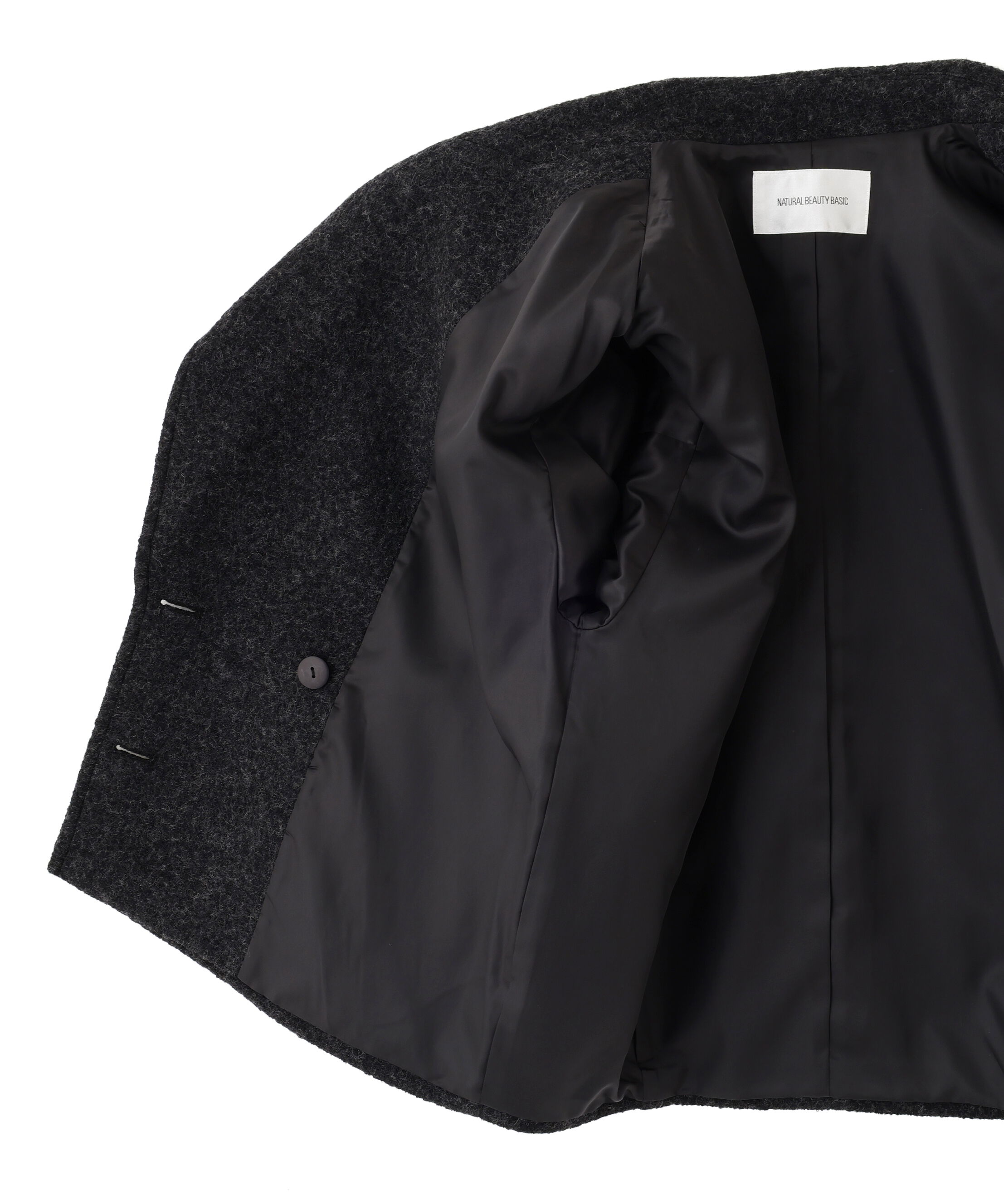  「ウーリーフォルムハーフコート」|ブルゾン・スタジャン|