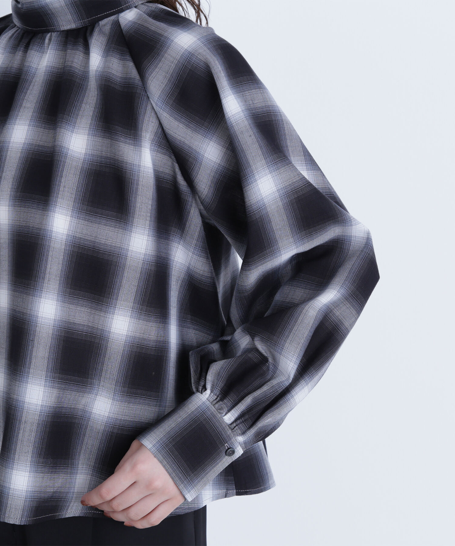  「チェックボウタイブラウス」|シャツ・ブラウス|