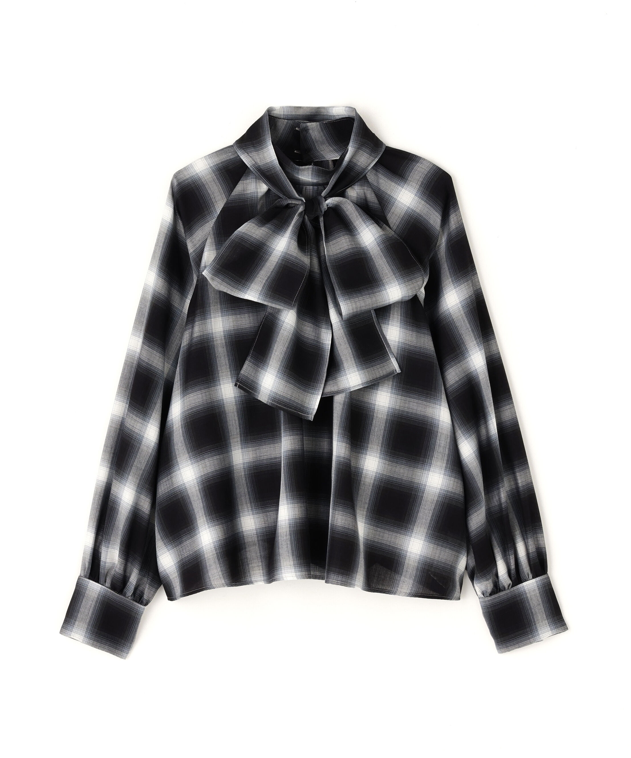  「チェックボウタイブラウス」|シャツ・ブラウス|