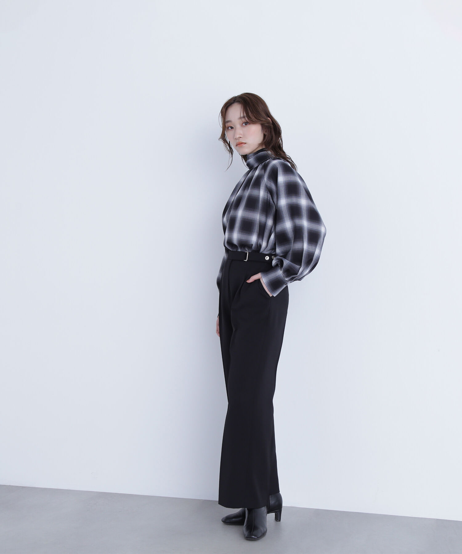  「チェックボウタイブラウス」|シャツ・ブラウス|