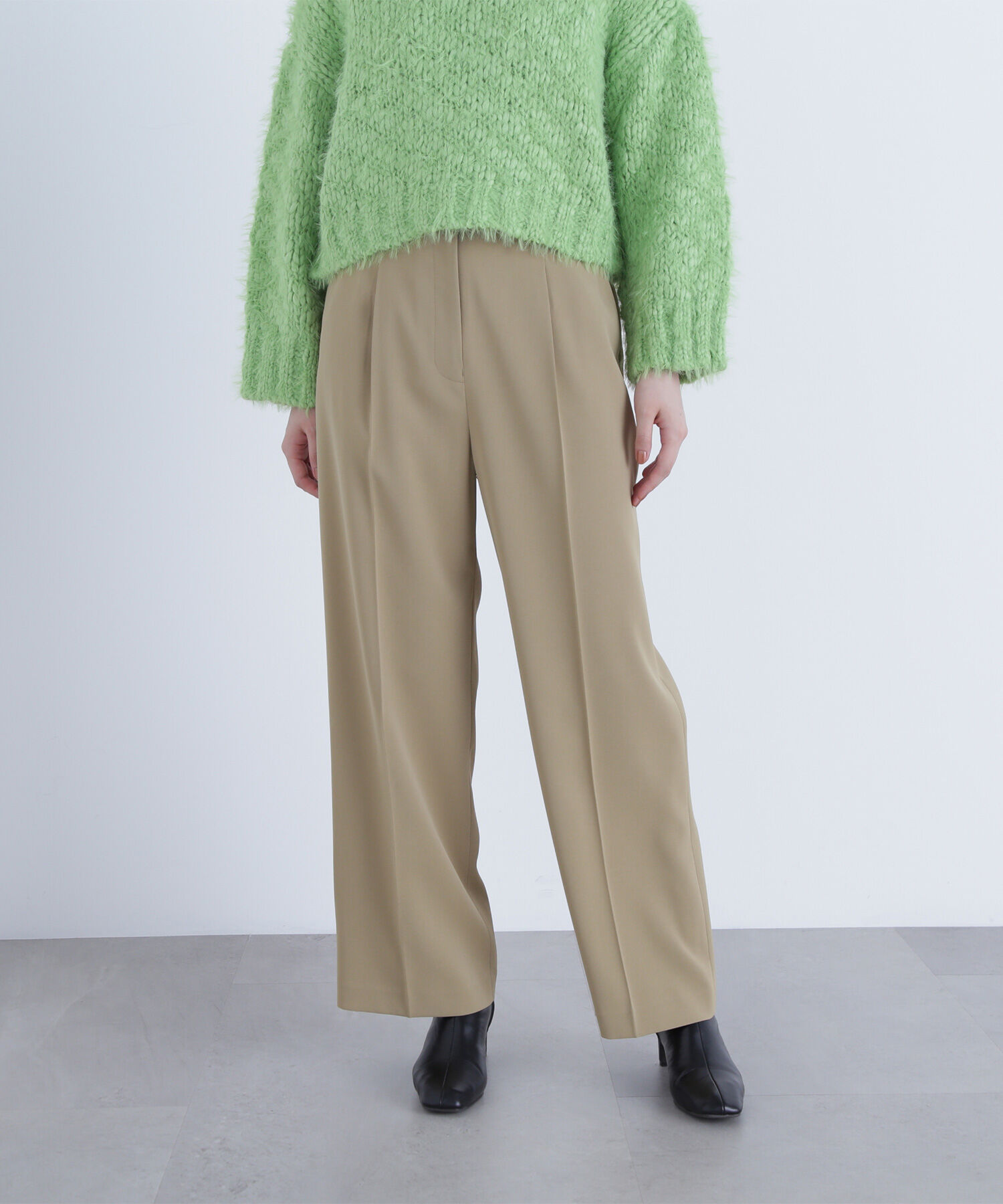  「メタルディティールタックワイドパンツ」|その他|