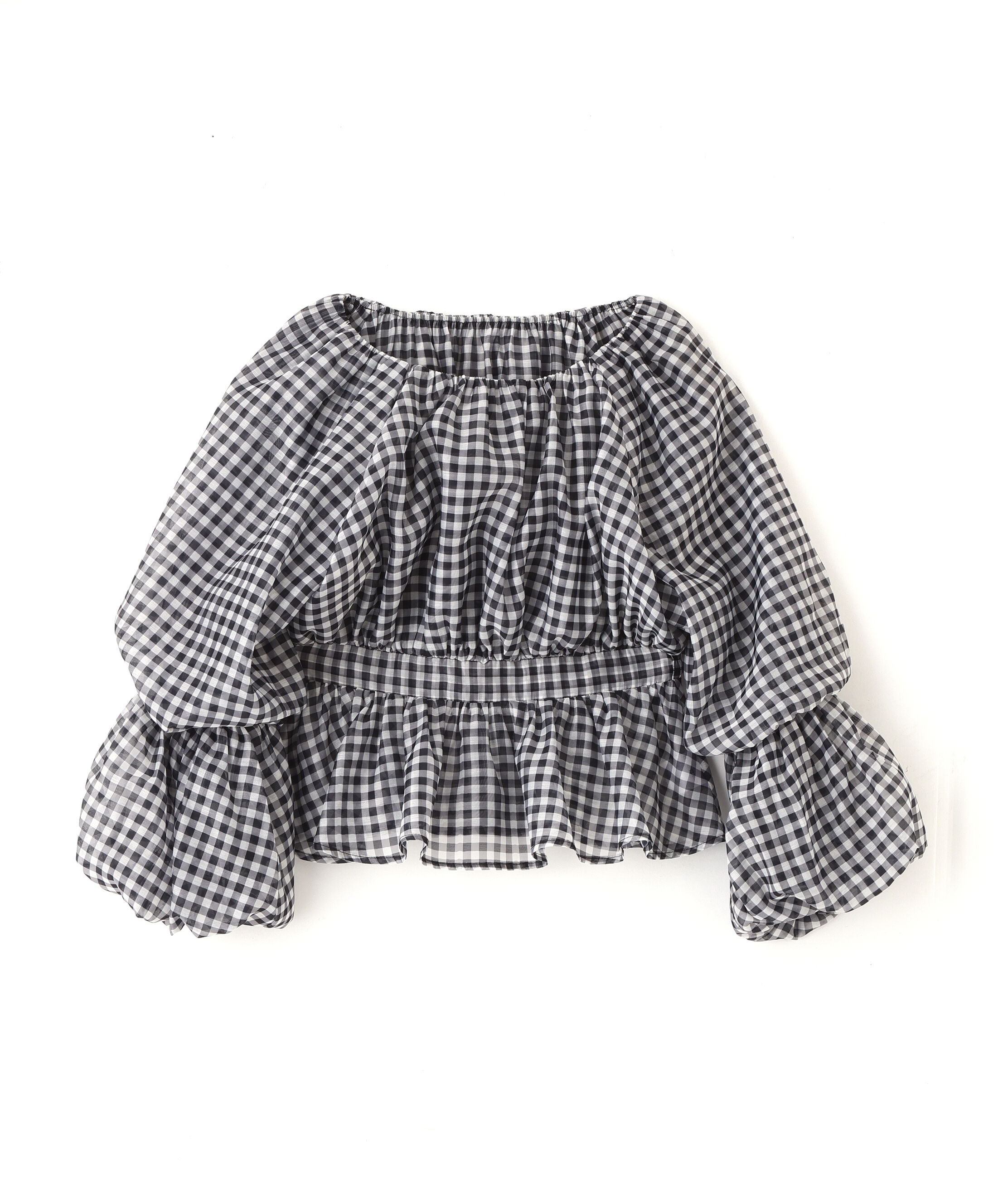  「シアーギャザーペプラムブラウス」|シャツ・ブラウス|